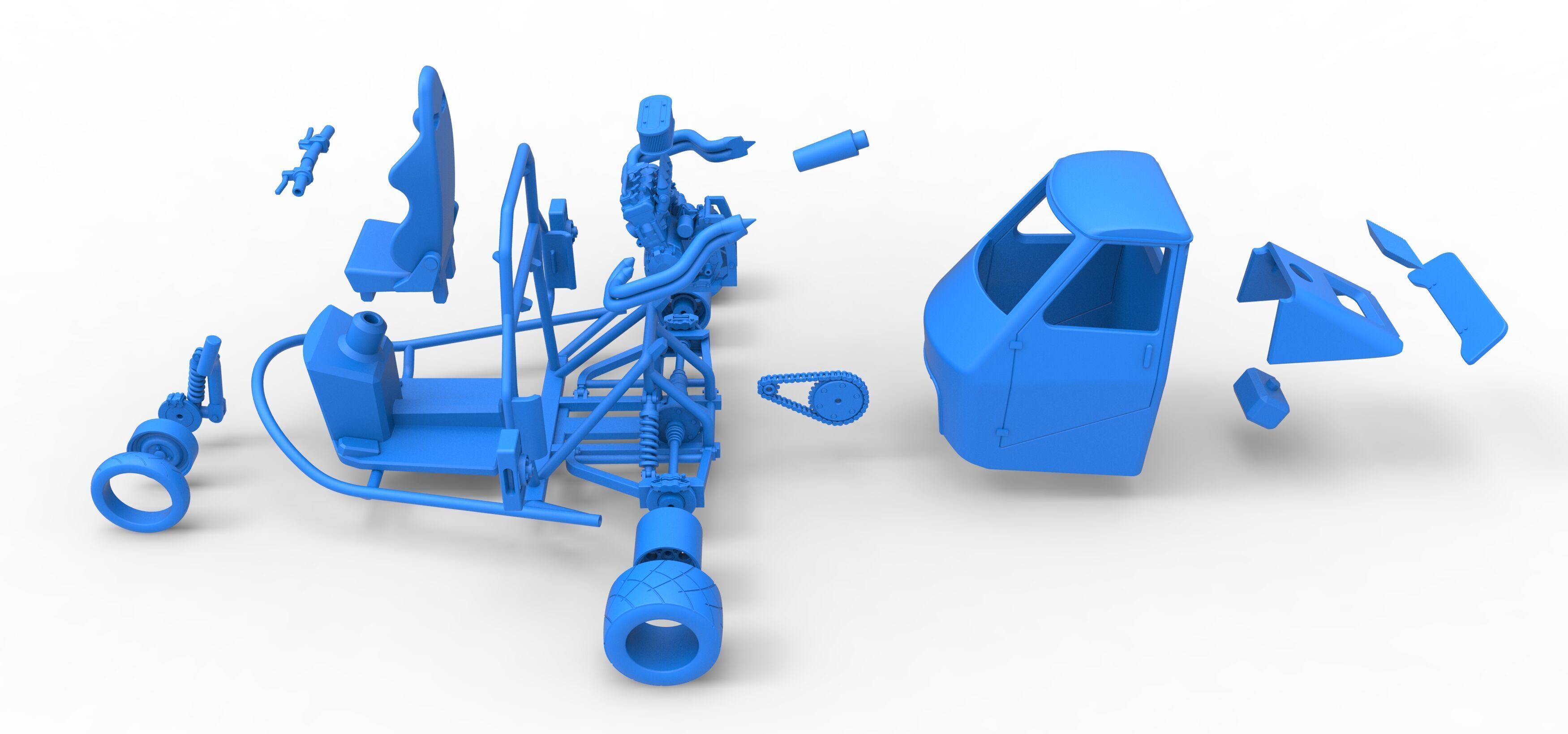 Ape car proto Scale 1 to 25 3D print model_54