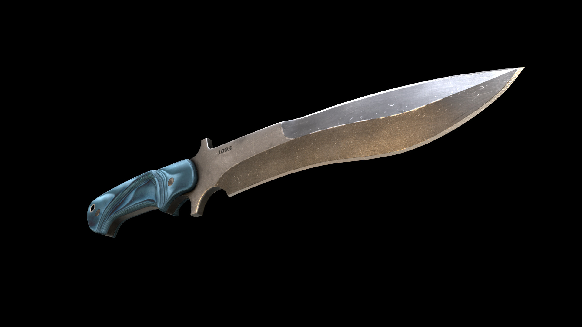 mamba knife Low-poly 3D model_9