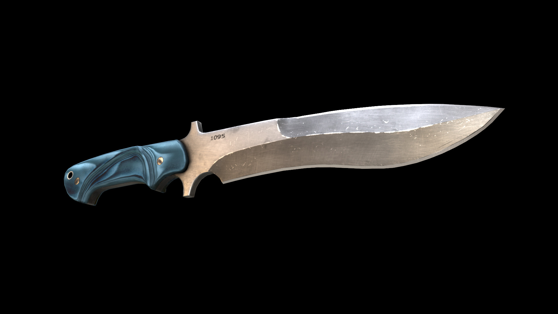 mamba knife Low-poly 3D model_1