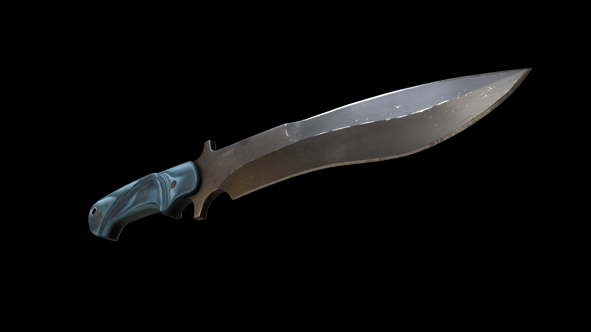 mamba knife Low-poly 3D model_12