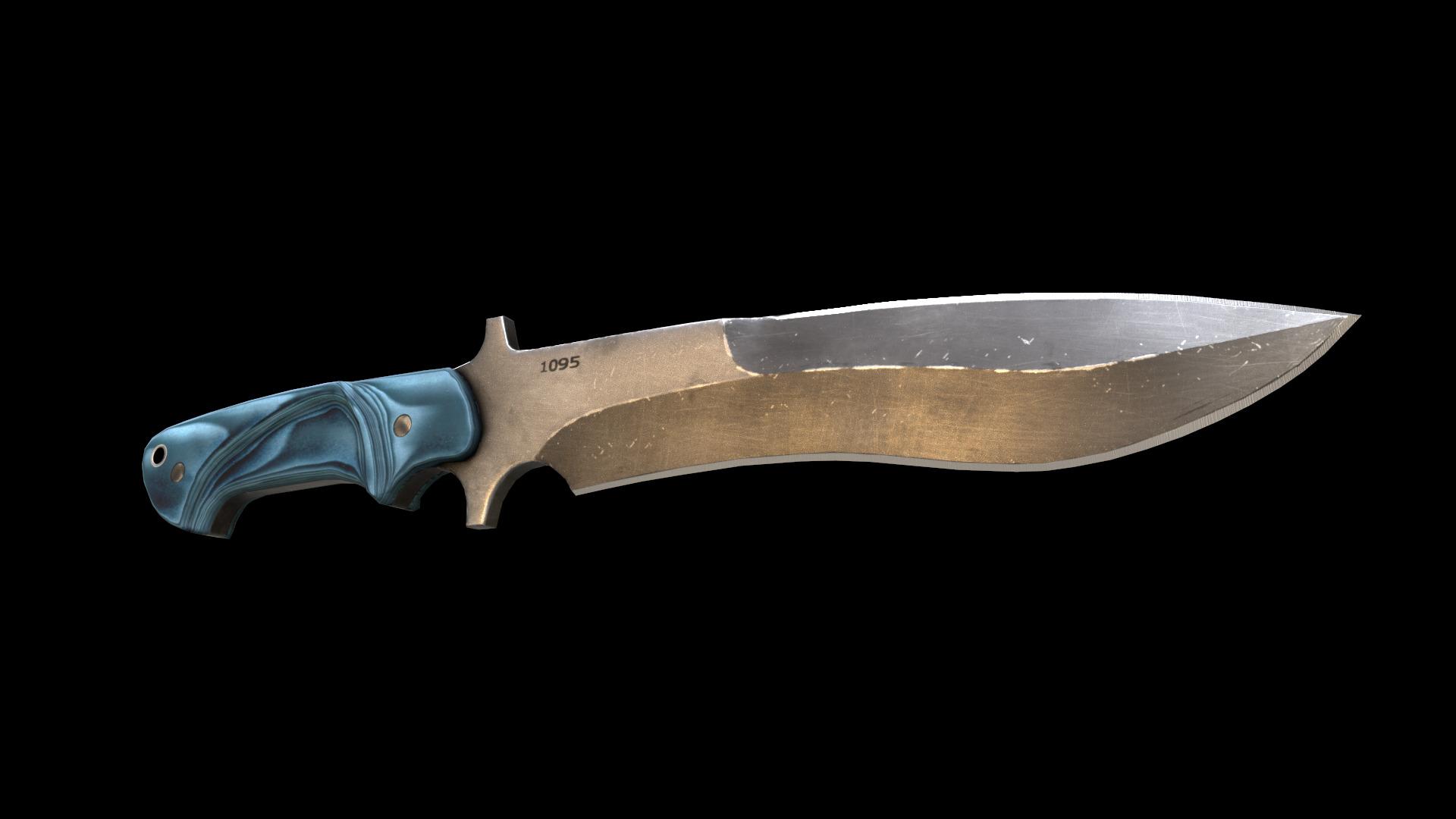 mamba knife Low-poly 3D model_2