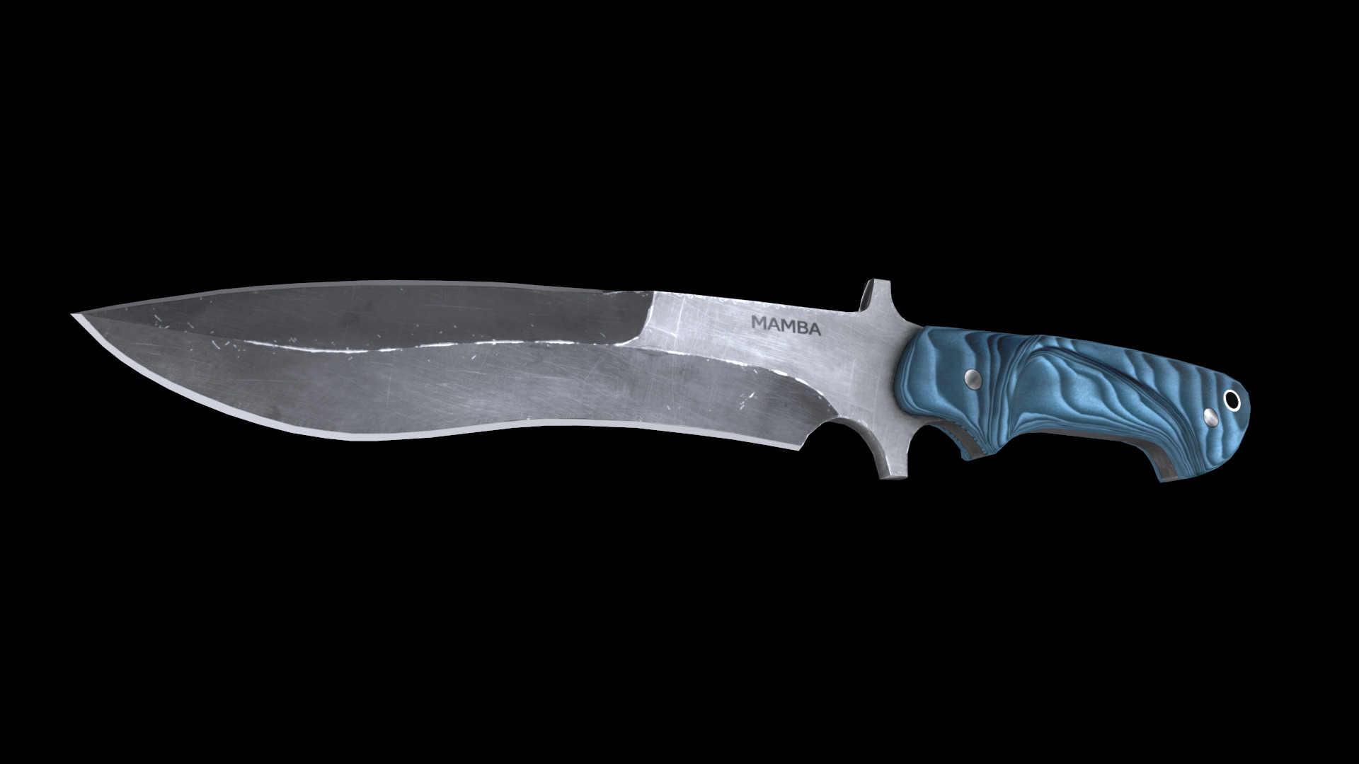 mamba knife Low-poly 3D model_3