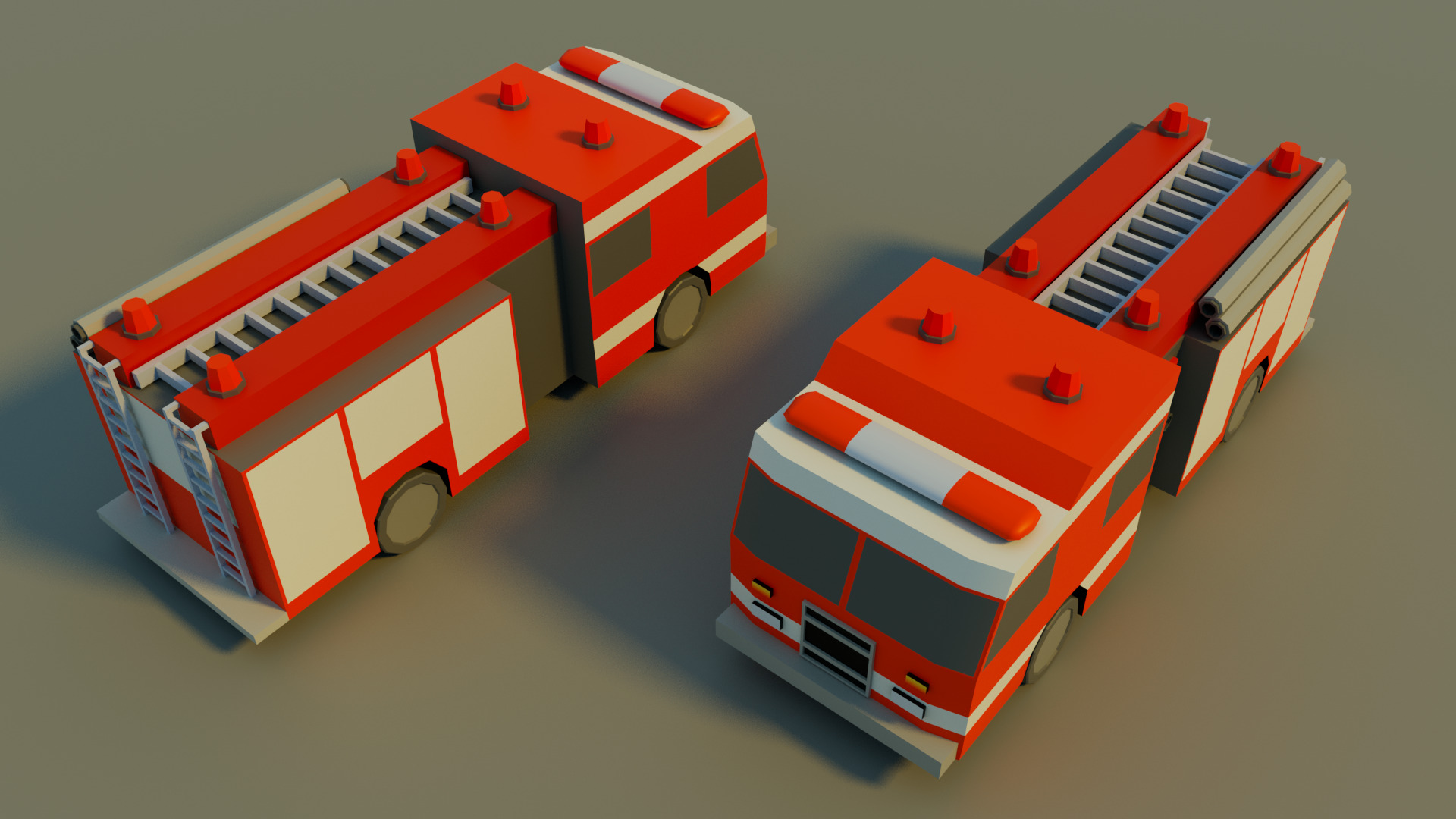 Low Poly City vehicles PACK Low-poly 3D model_35