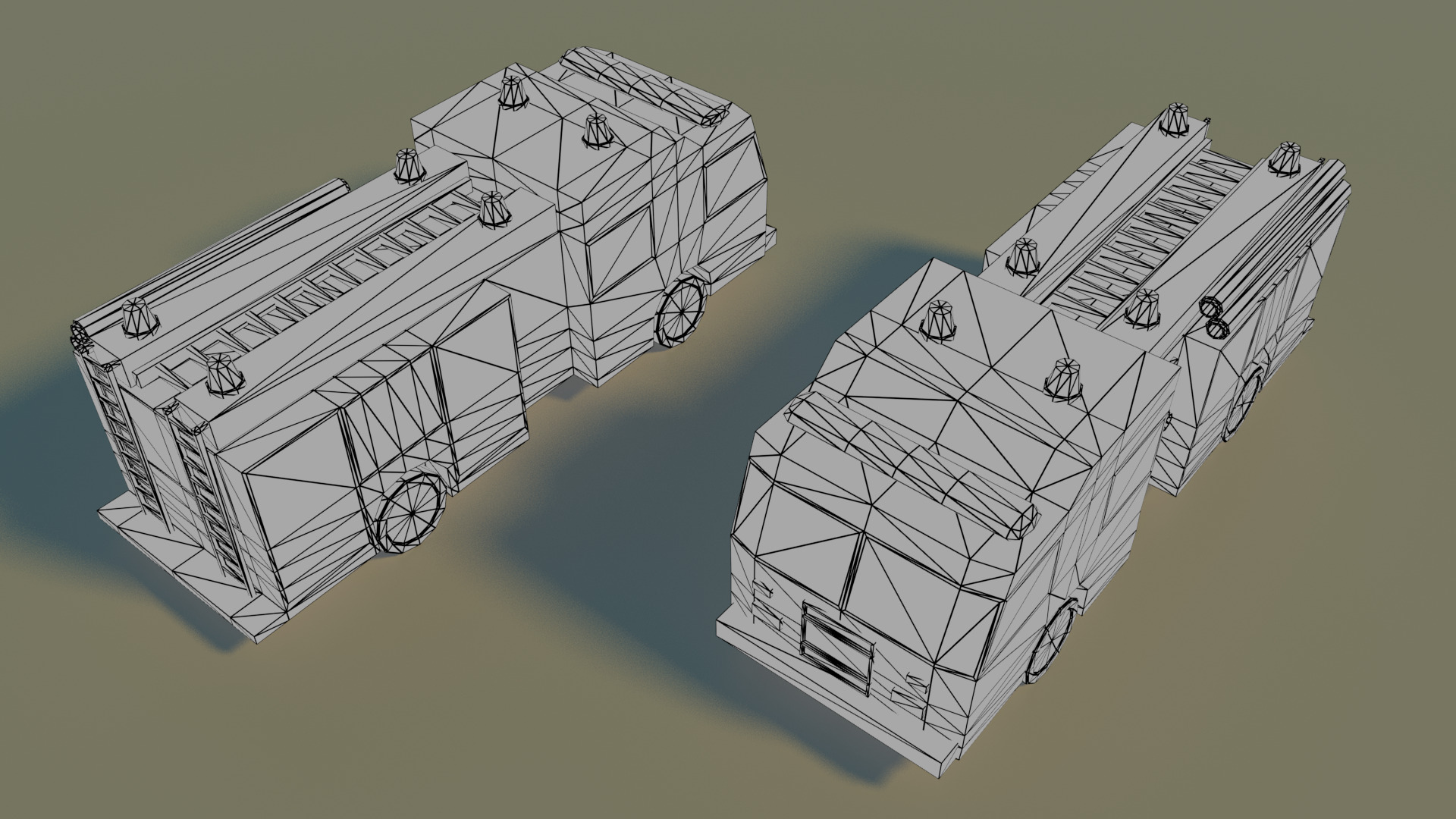 Low Poly City vehicles PACK Low-poly 3D model_36
