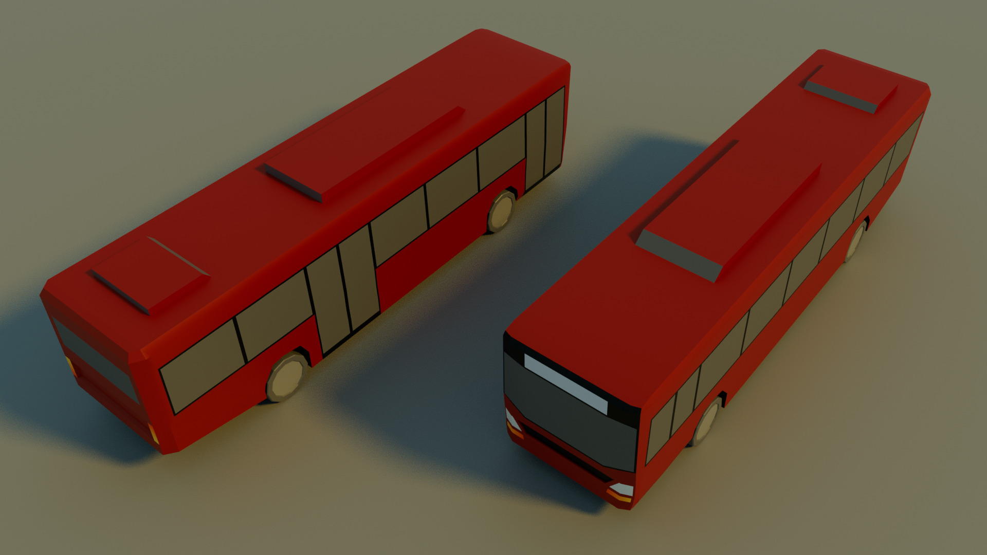 Low Poly City vehicles PACK Low-poly 3D model_37