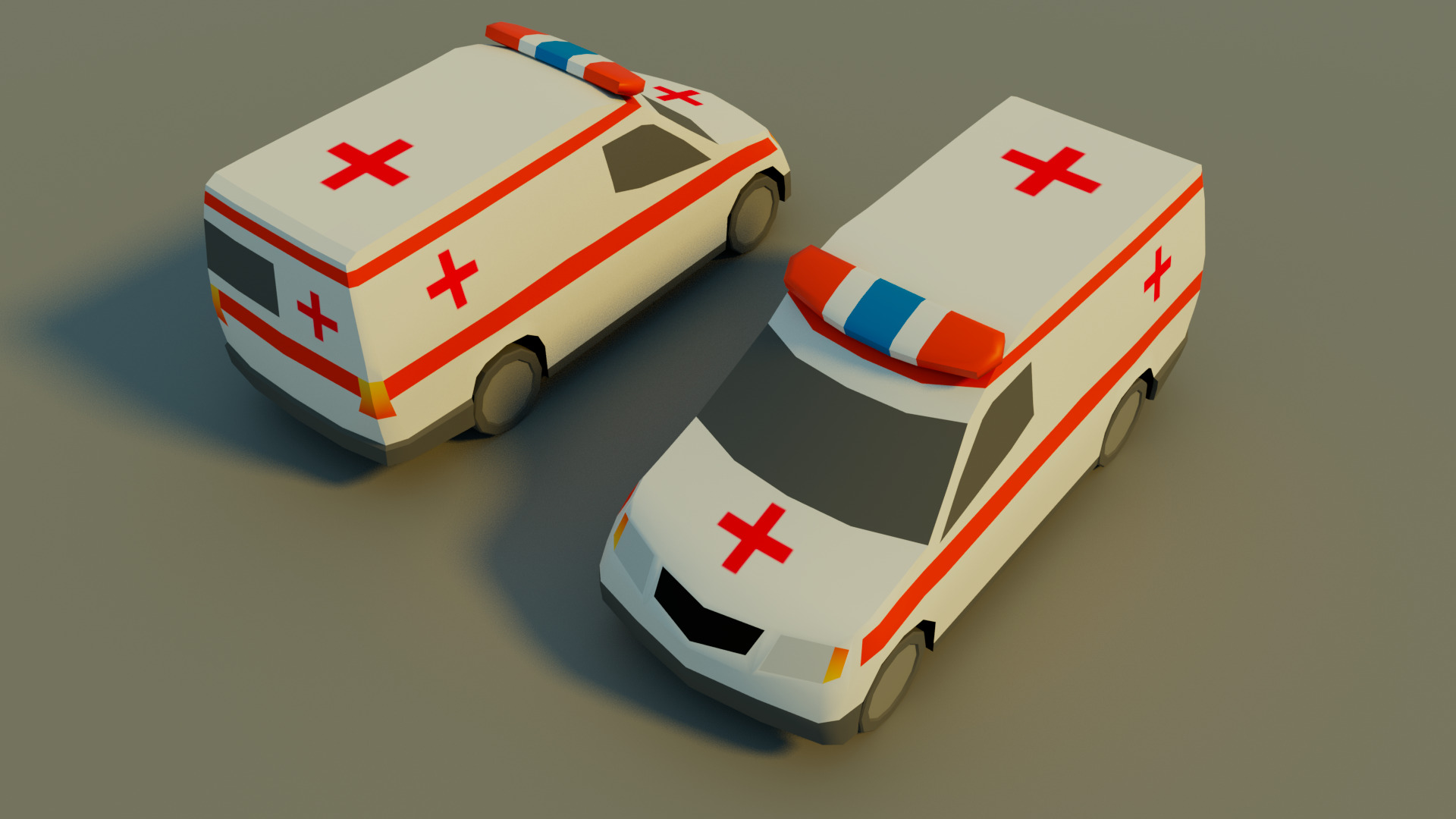 Low Poly City vehicles PACK Low-poly 3D model_33
