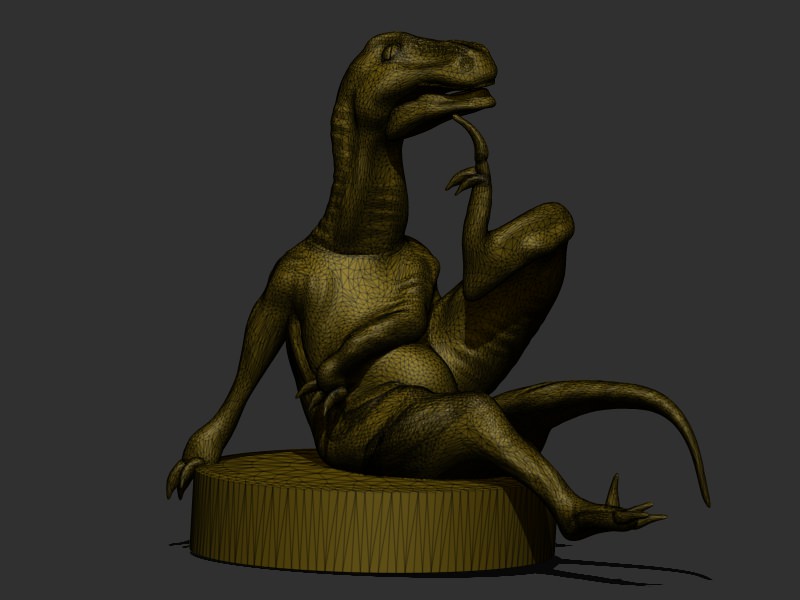 Philosoraptor statue of t - rex Free 3D print model_7