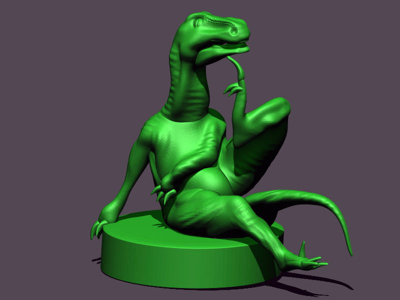 Philosoraptor statue of t - rex Free 3D print model_4