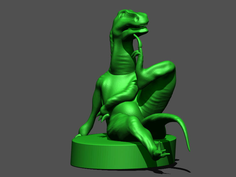 Philosoraptor statue of t - rex Free 3D print model_6