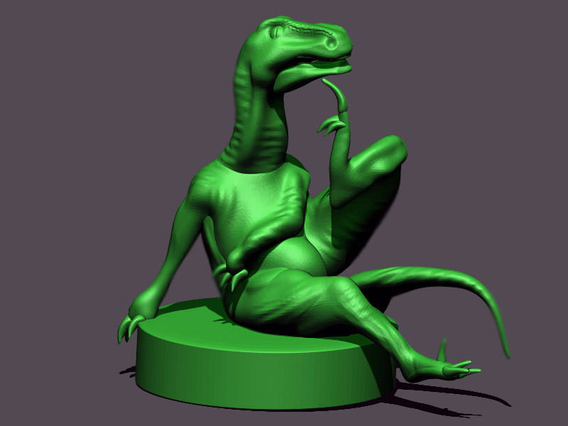 Philosoraptor statue of t - rex Free 3D print model_3