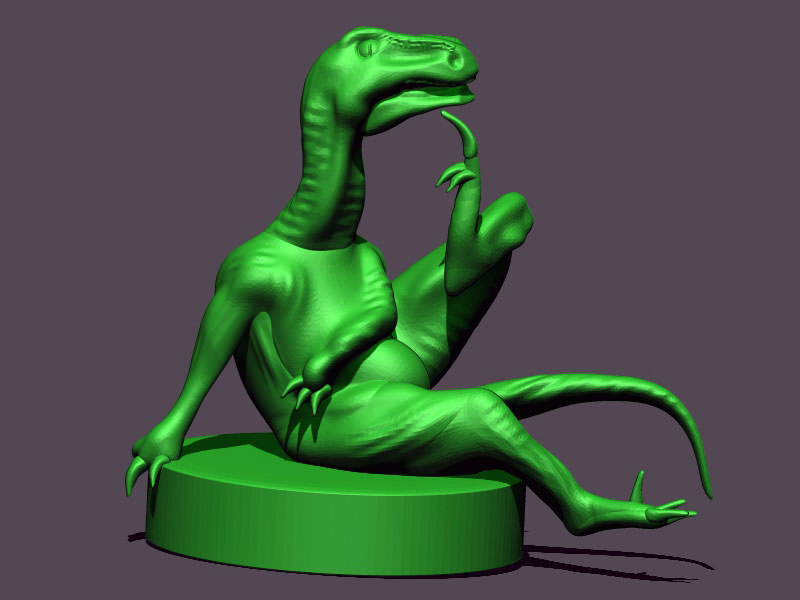 Philosoraptor statue of t - rex Free 3D print model_5