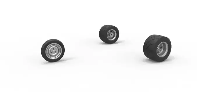 Wheel Set of Ape car proto Scale 1 to 25