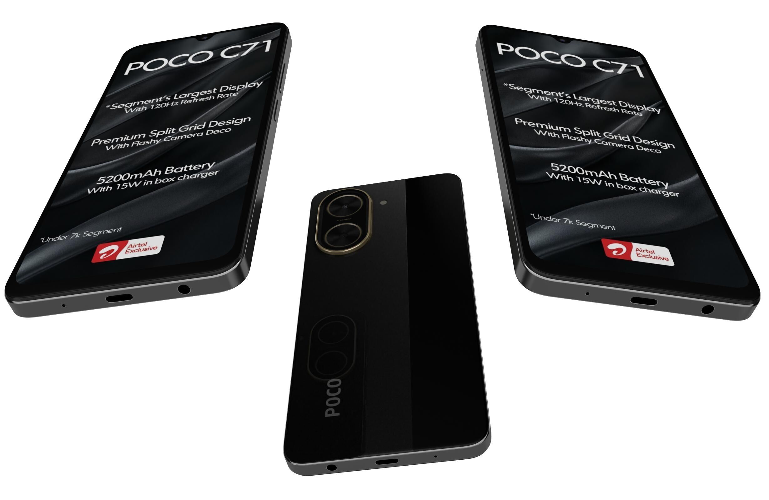 Xiaomi Poco C71 Black 3D model | CGTrader