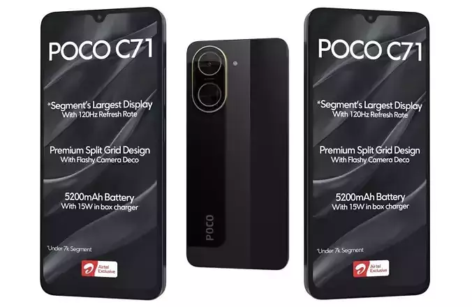 【新品未開封品】POCO C71 BLACK POCO C71, Power Black (6GB, 128GB) - 93Mobiles