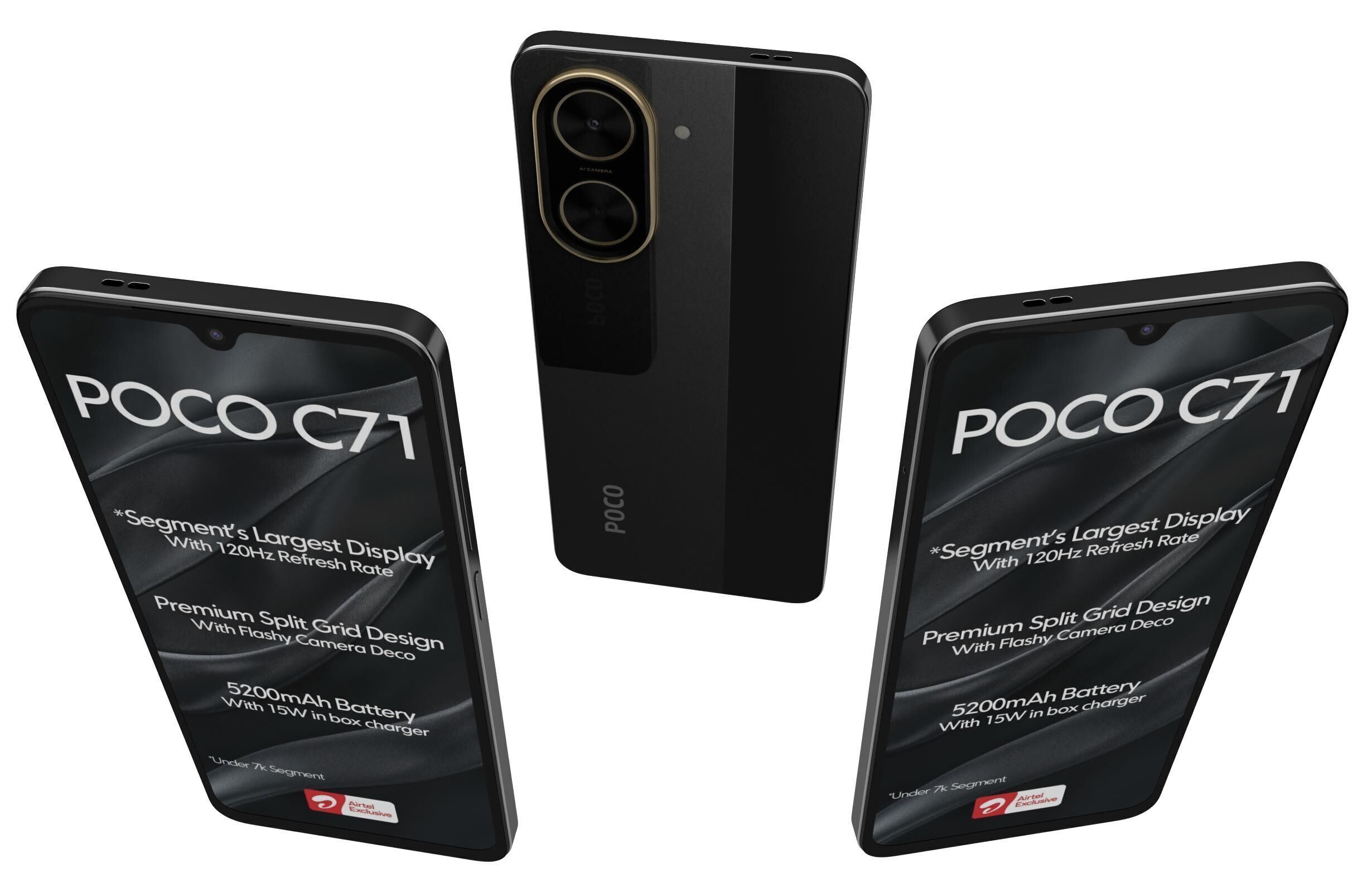 Xiaomi Poco C71 Black 3D model | CGTrader