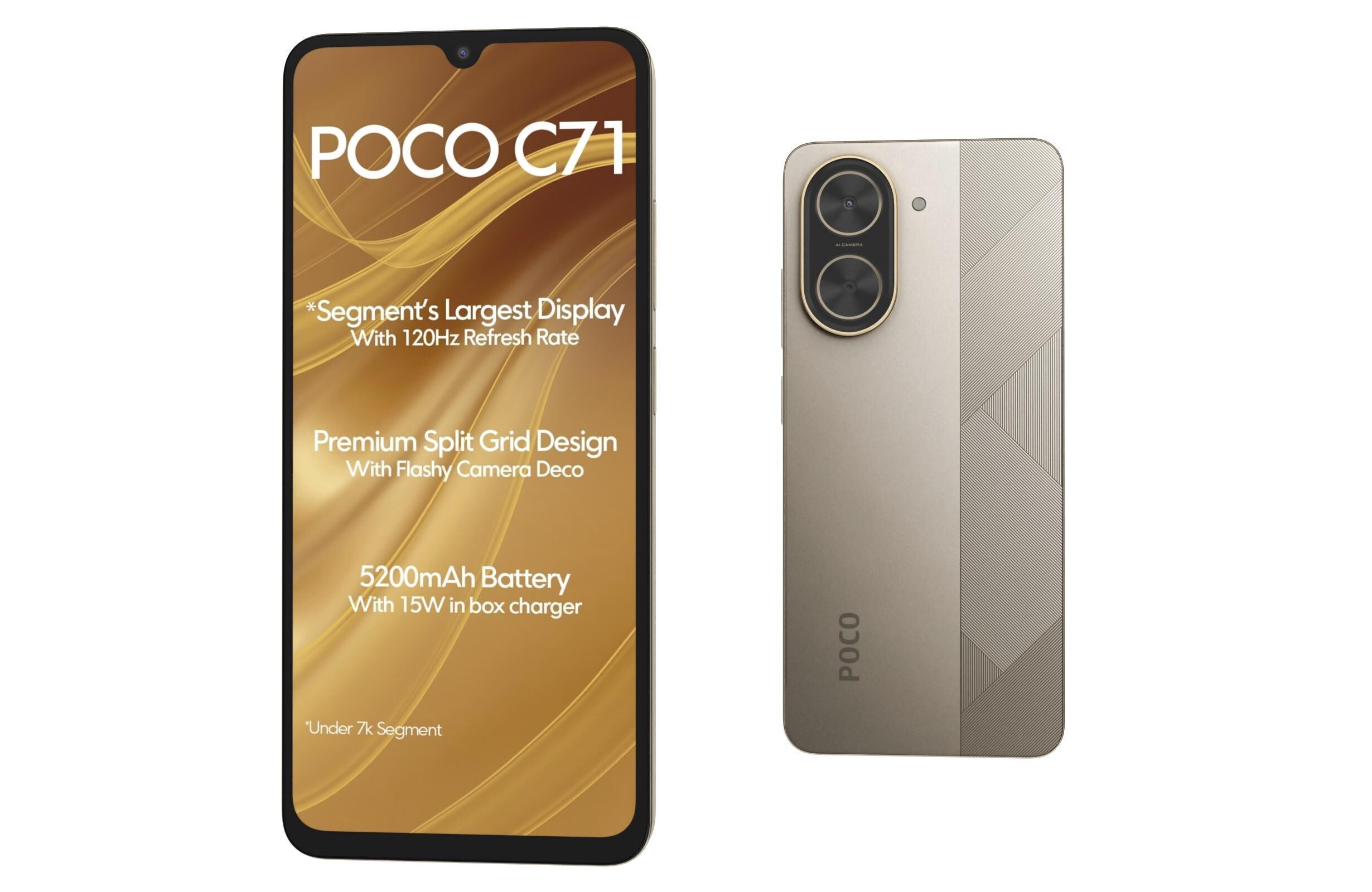 Xiaomi Poco C71 Gold 3D model | CGTrader
