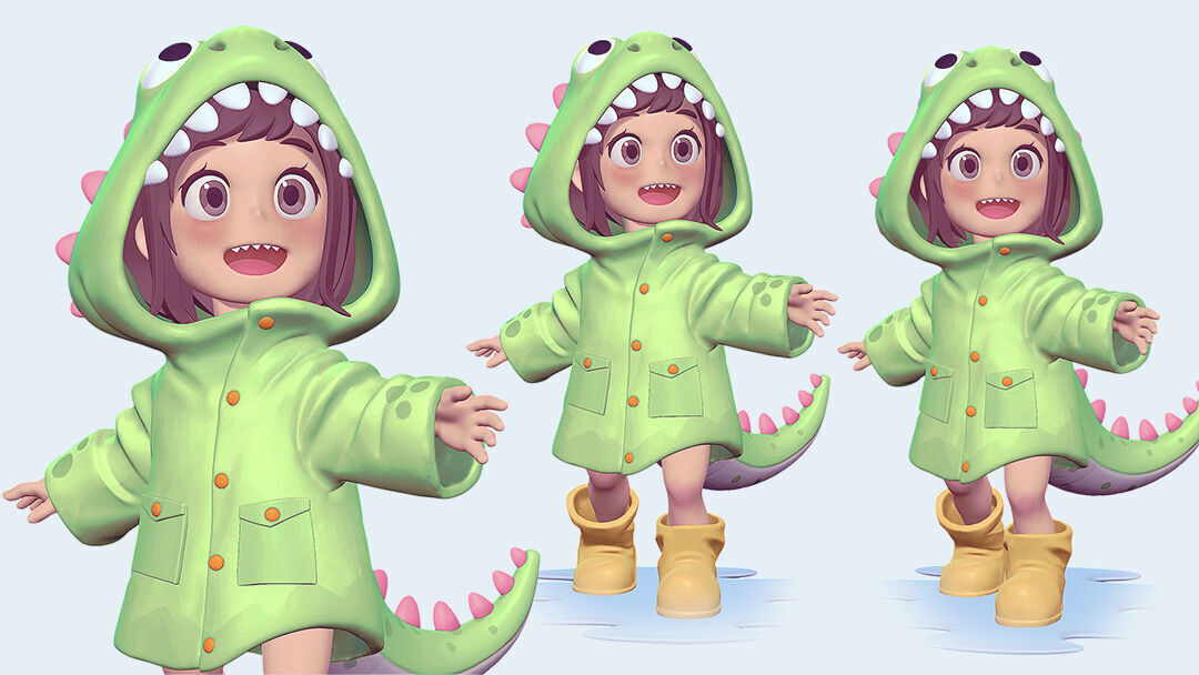 Baby Girl 3D print model_1