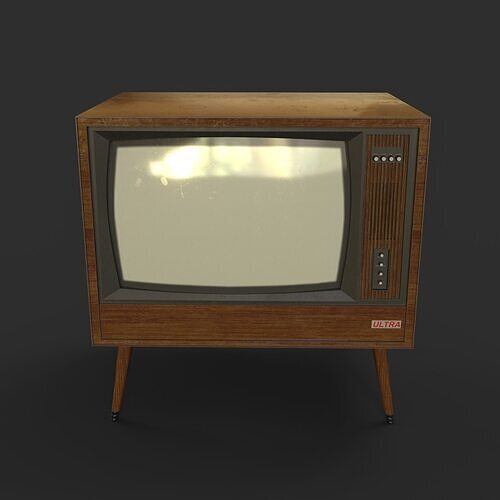 Old TV Low-poly 3D model