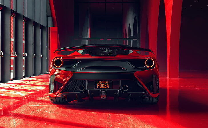 Realistic Ferrari On Road Animation Low-poly 3D model_16