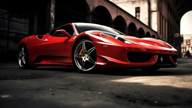 Realistic Ferrari On Road Animation Low-poly 3D model_21