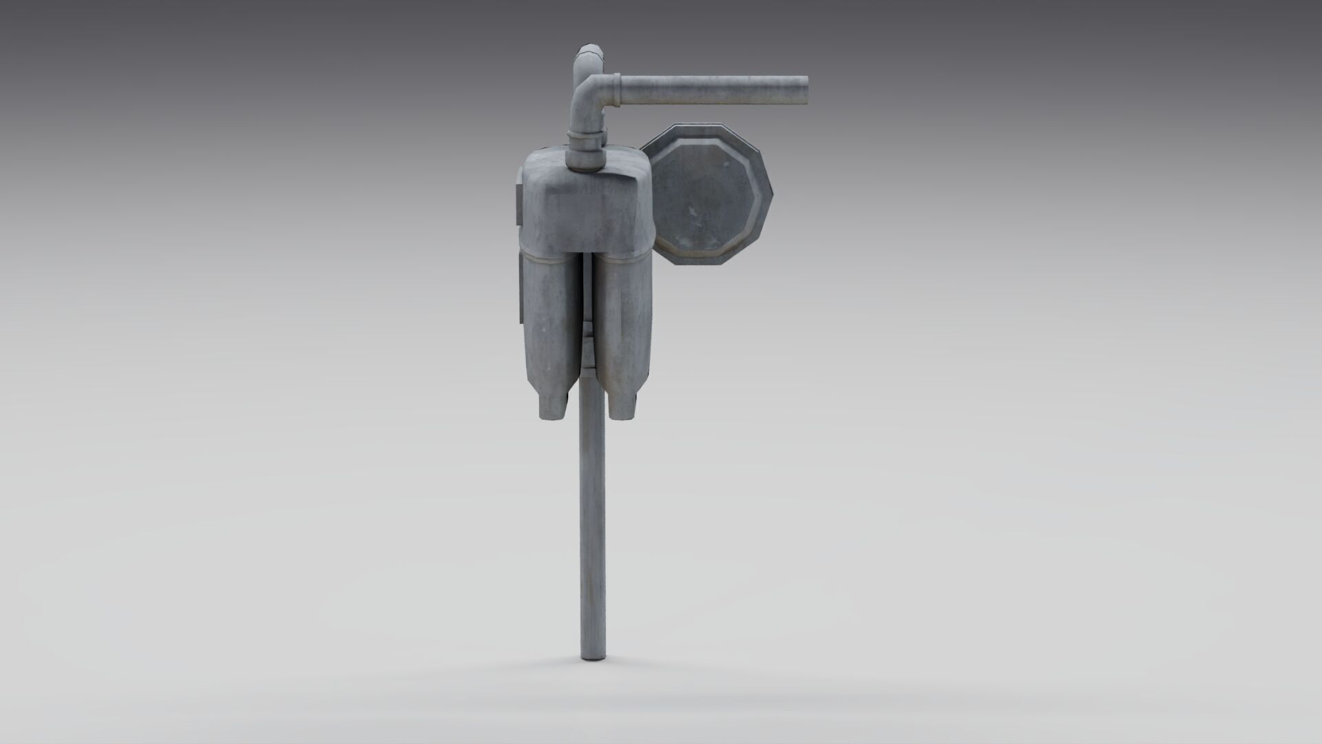 Gas Meter Low-poly 3D model_2