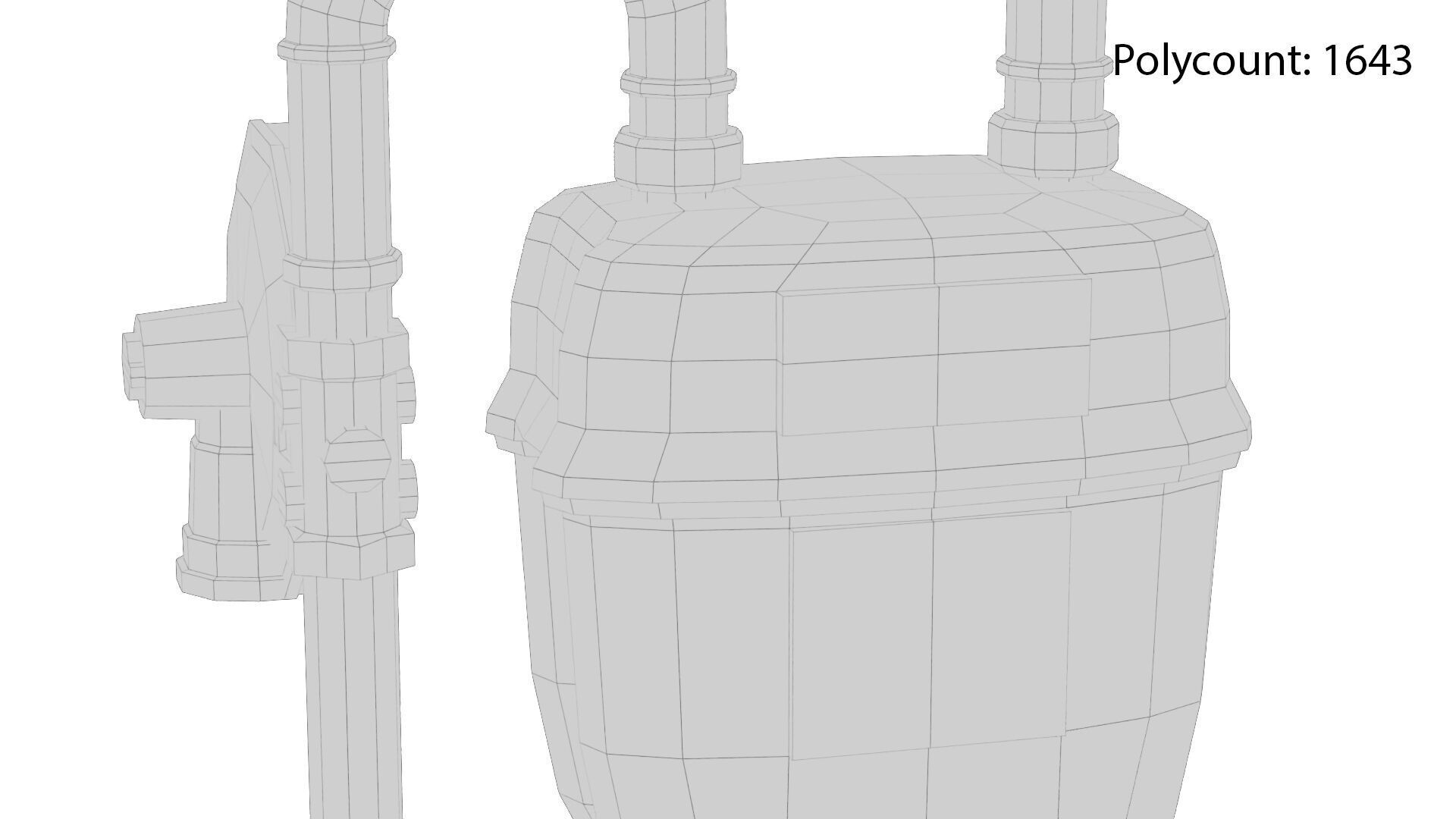 Gas Meter Low-poly 3D model_11