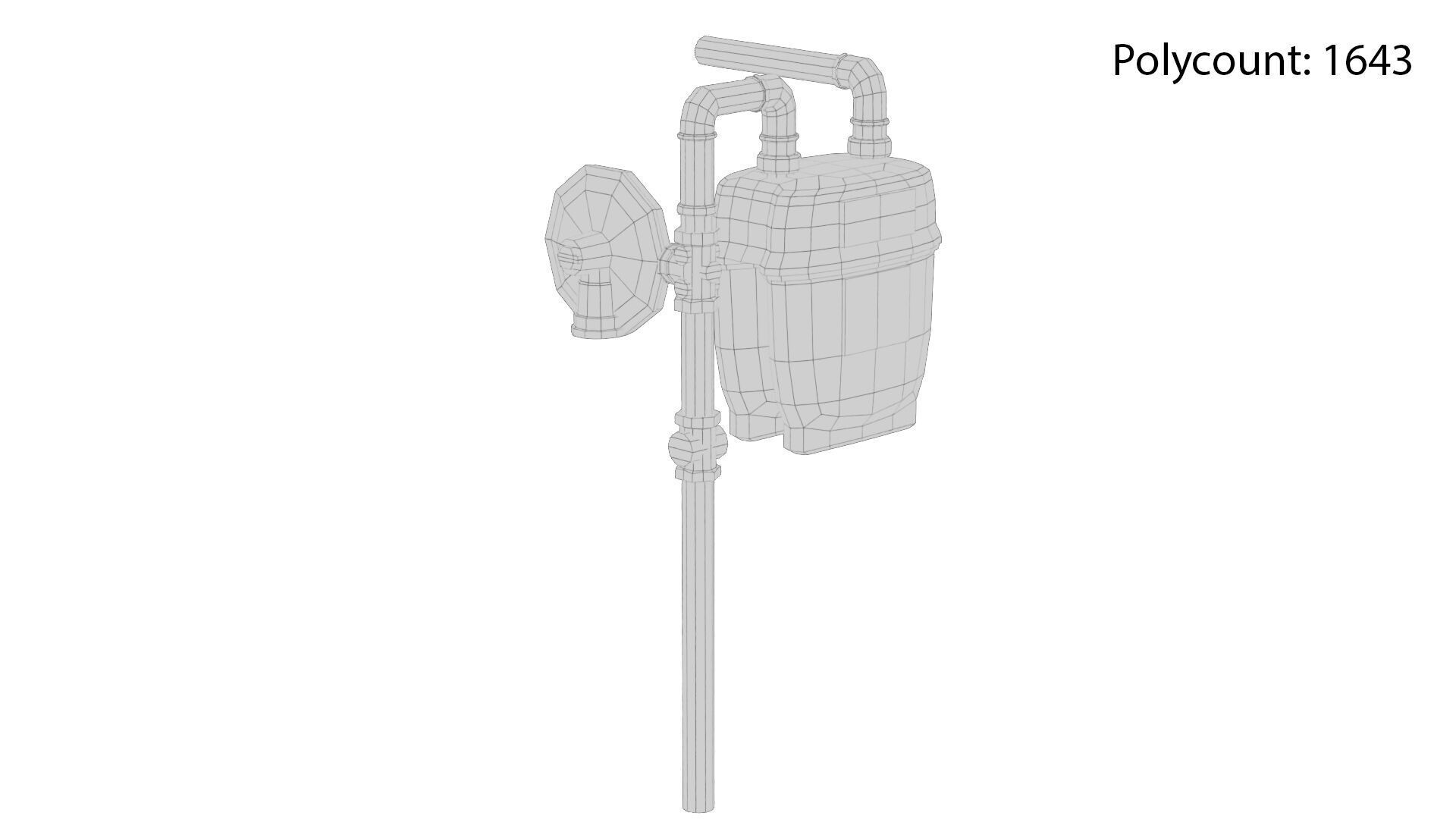 Gas Meter Low-poly 3D model_10