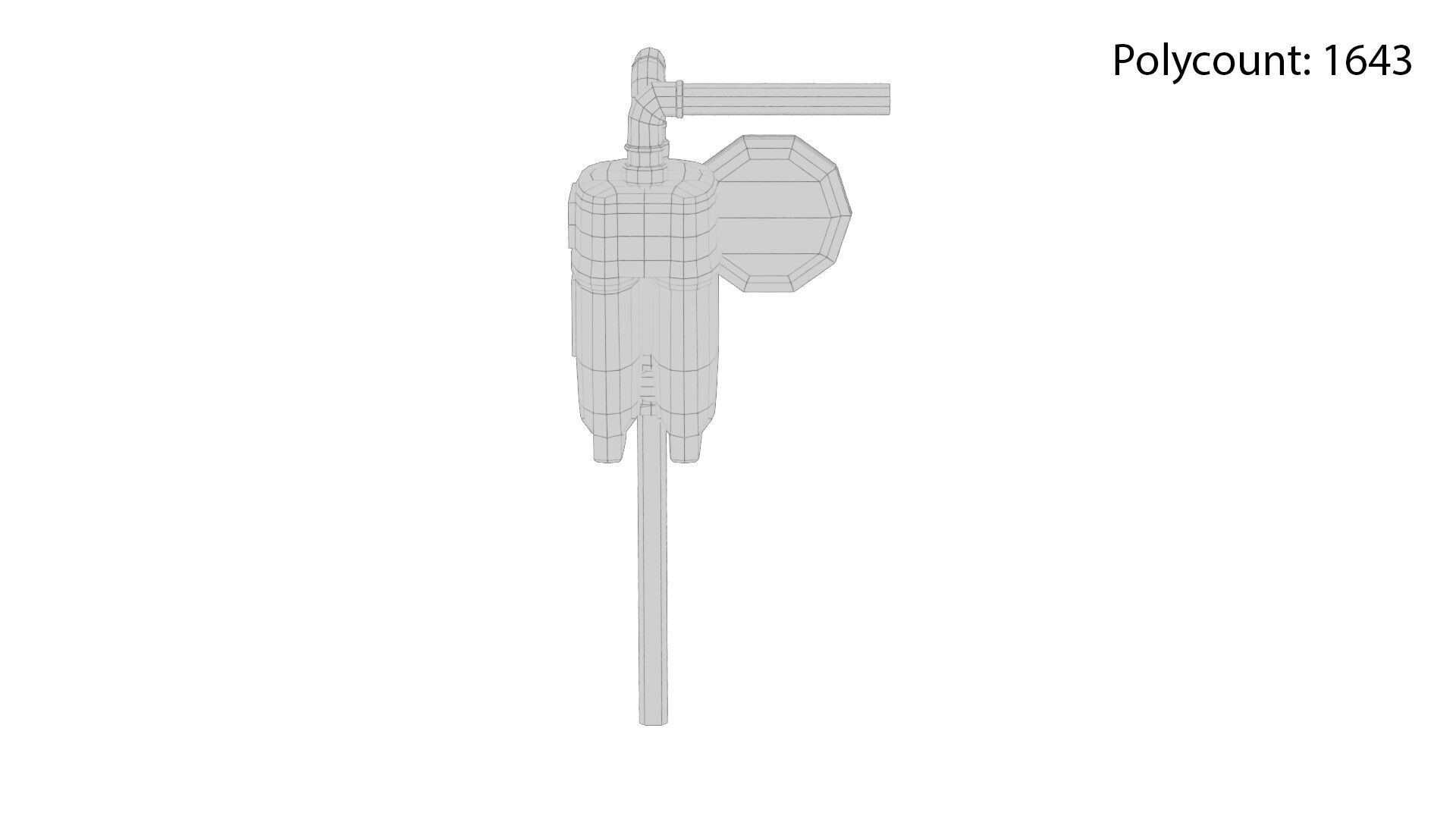 Gas Meter Low-poly 3D model_8