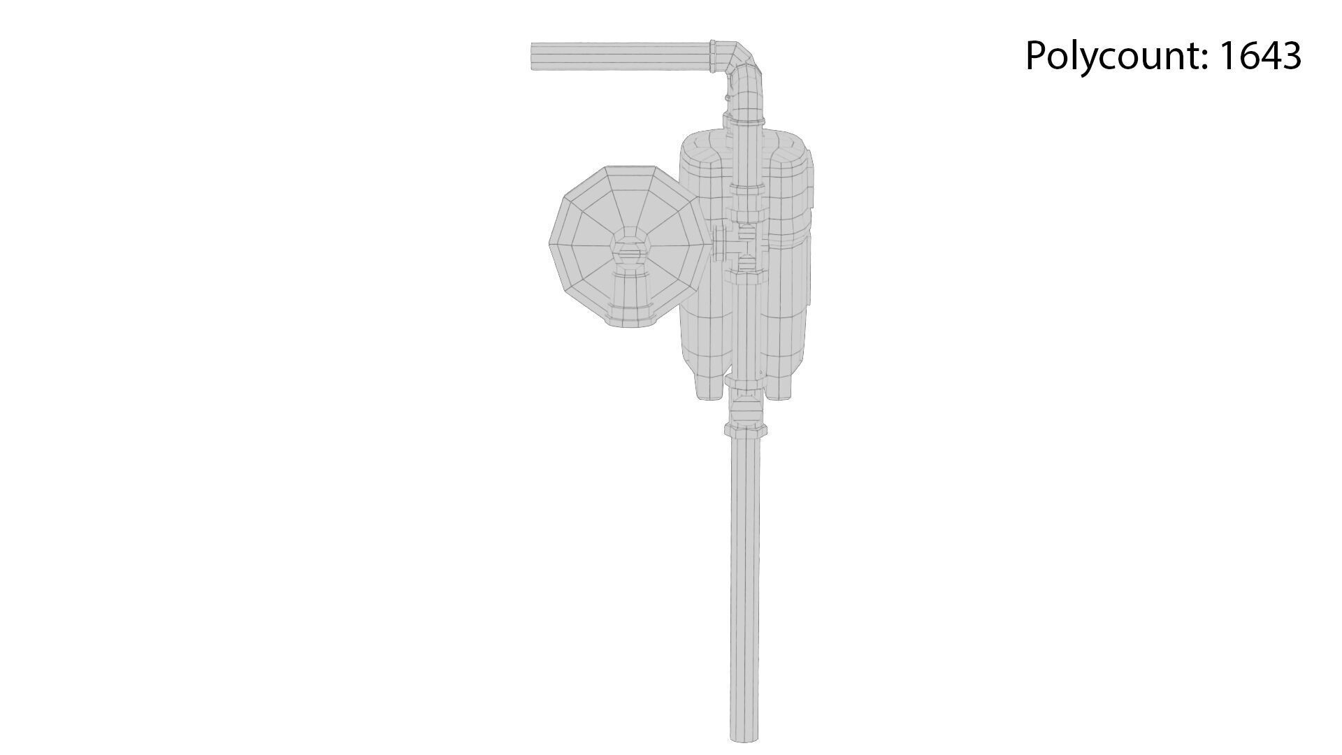 Gas Meter Low-poly 3D model_9