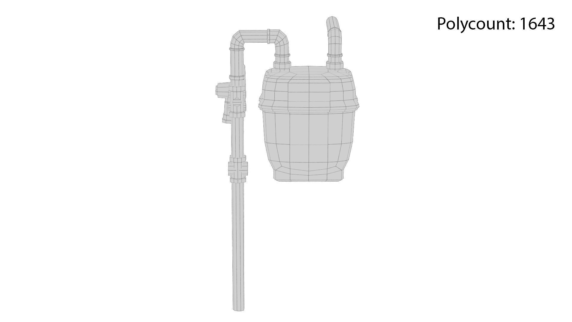 Gas Meter Low-poly 3D model_6
