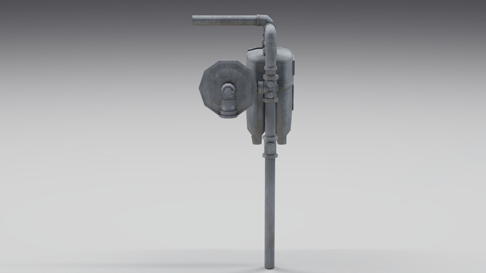 Gas Meter Low-poly 3D model_3