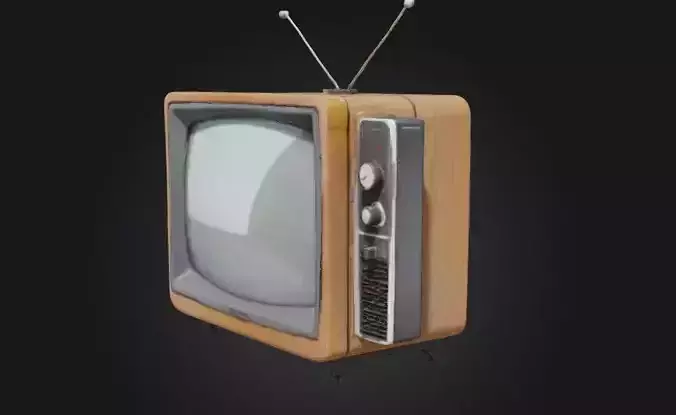 Classic Retro CRT Television 2000s Style High-Quality 3D Model