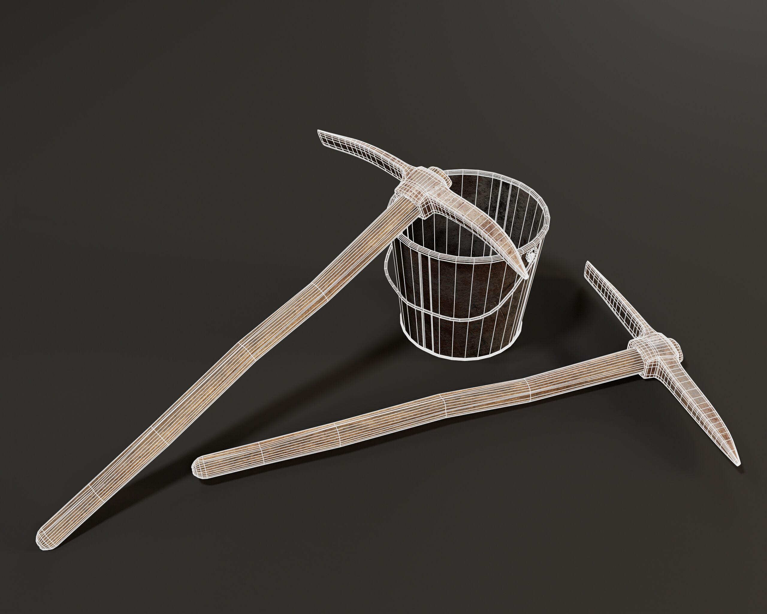 Mining Set 1 Low-poly 3D model_3