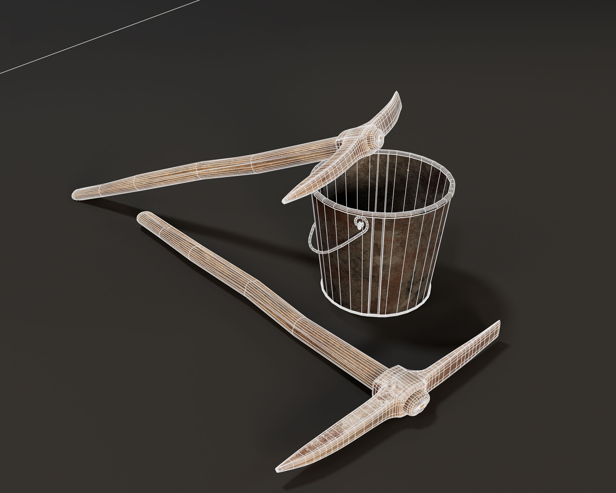 Mining Set 1 Low-poly 3D model_5