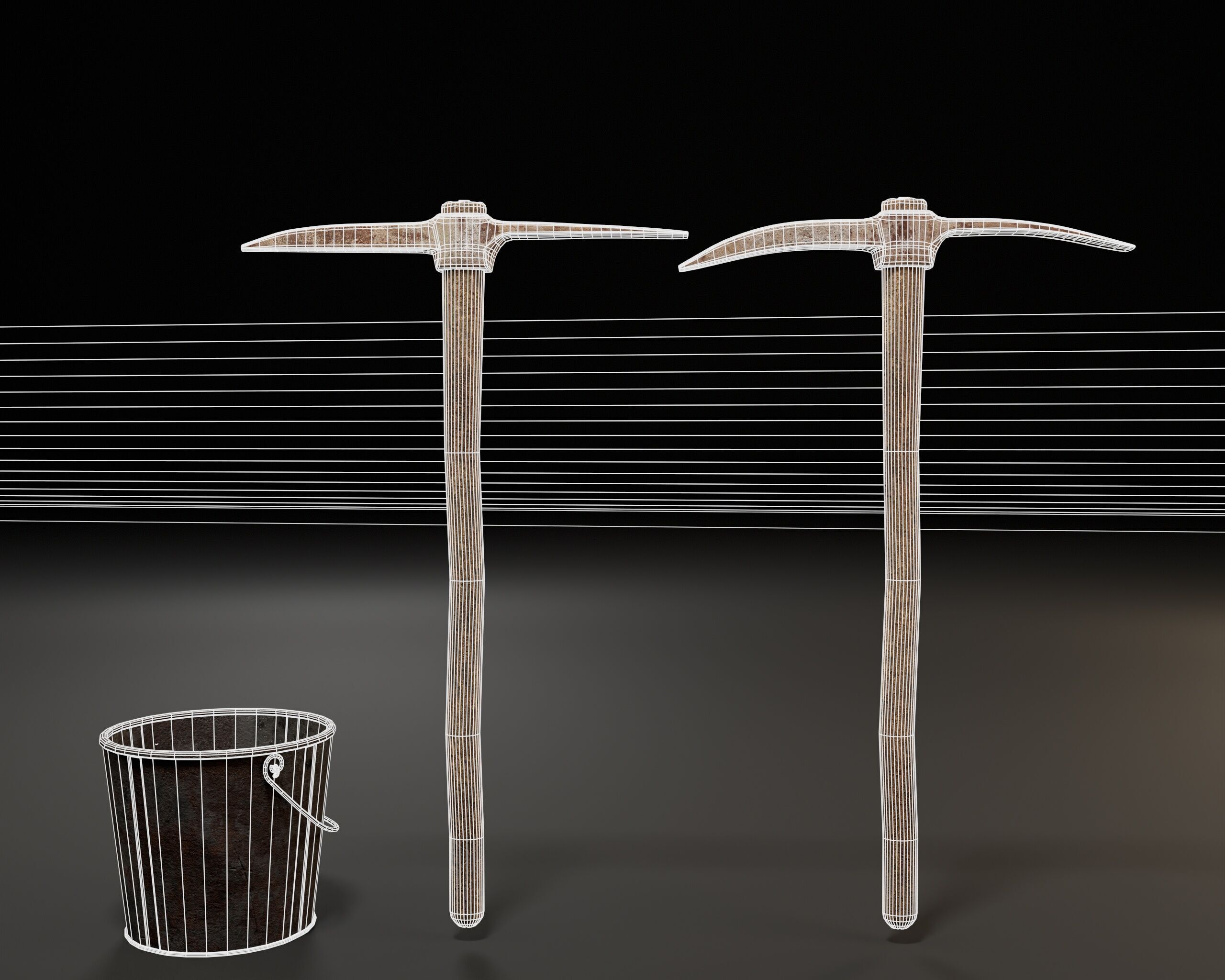 Mining Set 1 Low-poly 3D model_9