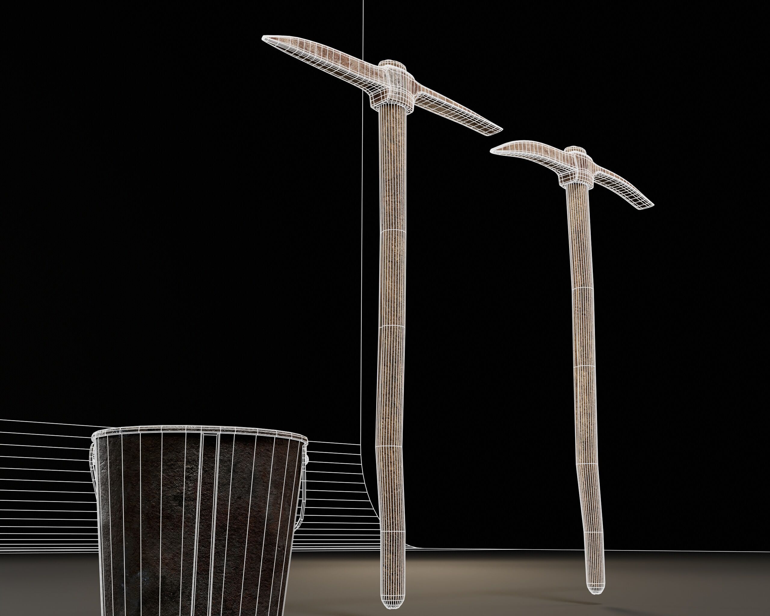 Mining Set 1 Low-poly 3D model_11