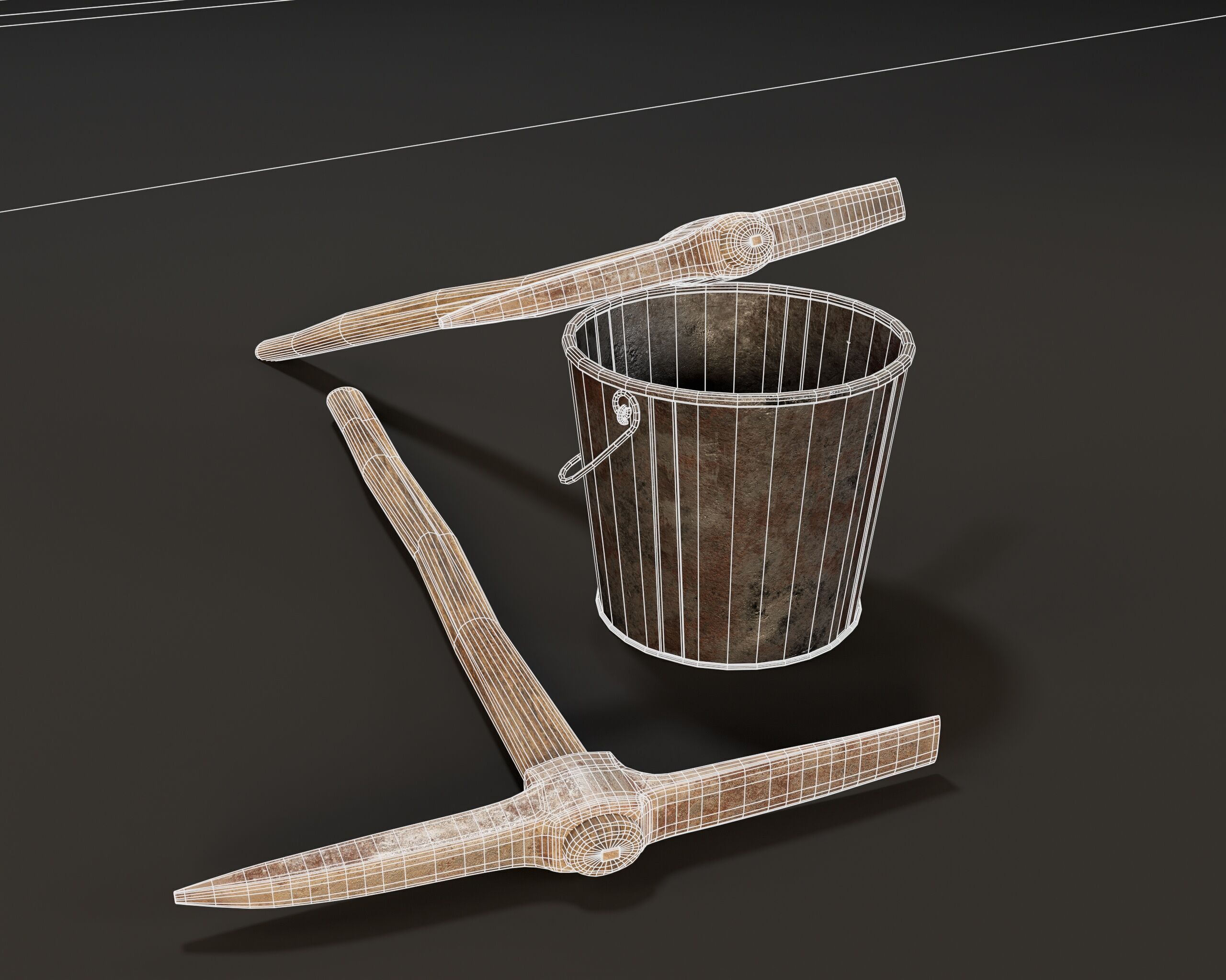 Mining Set 1 Low-poly 3D model_7