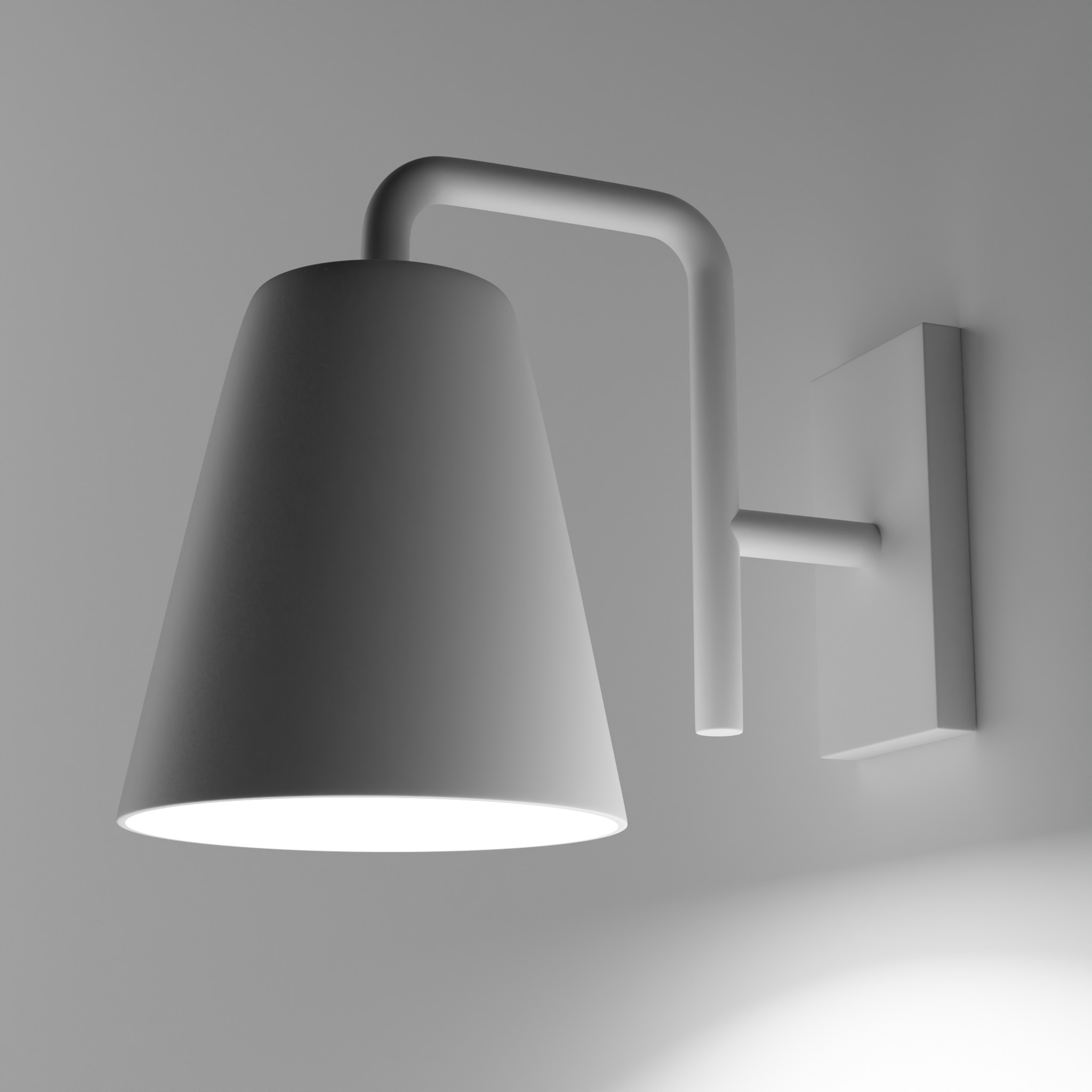 Minimal Wall Lamp AR Low-poly 3D model_1