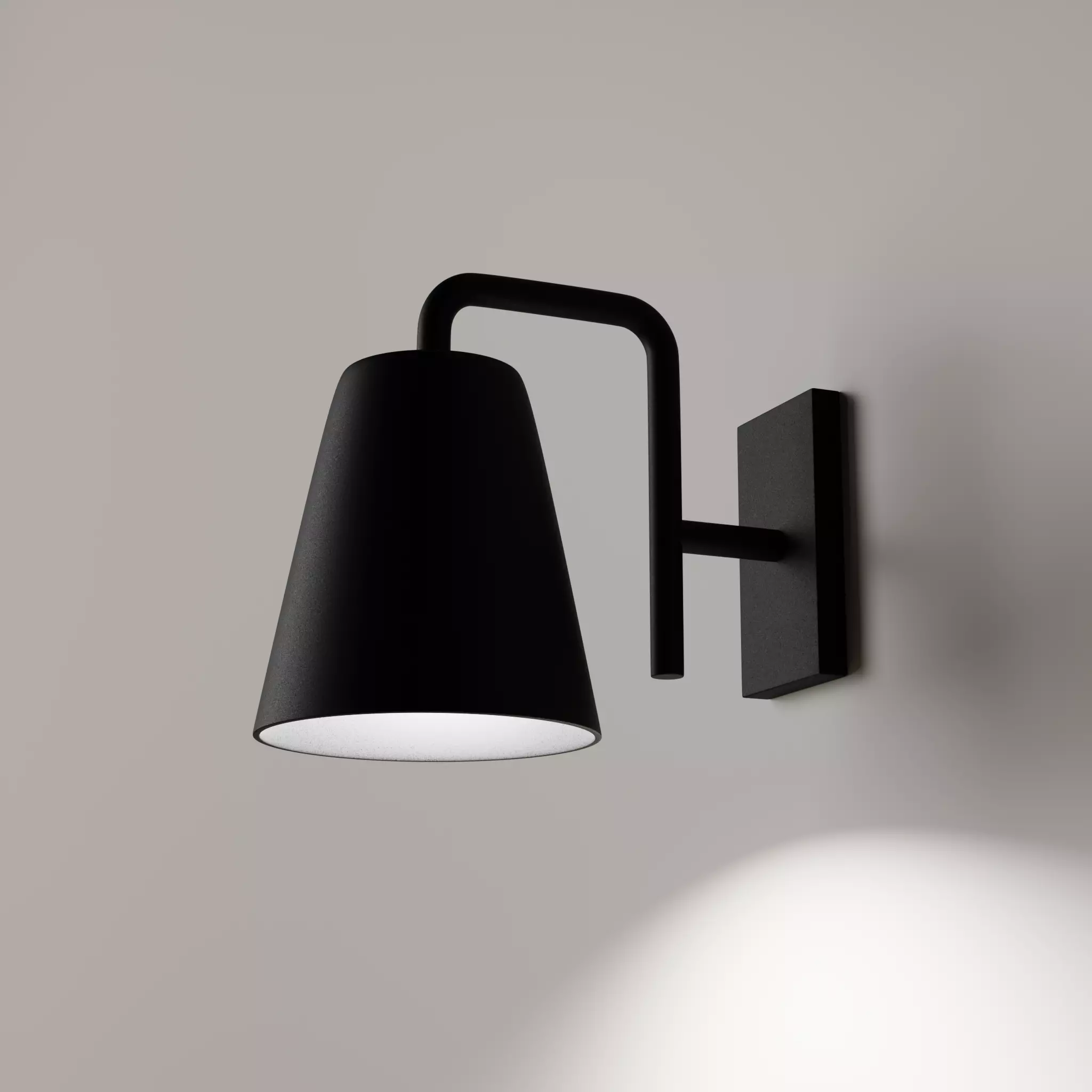 Minimal Wall Lamp AR Low-poly 3D model_0