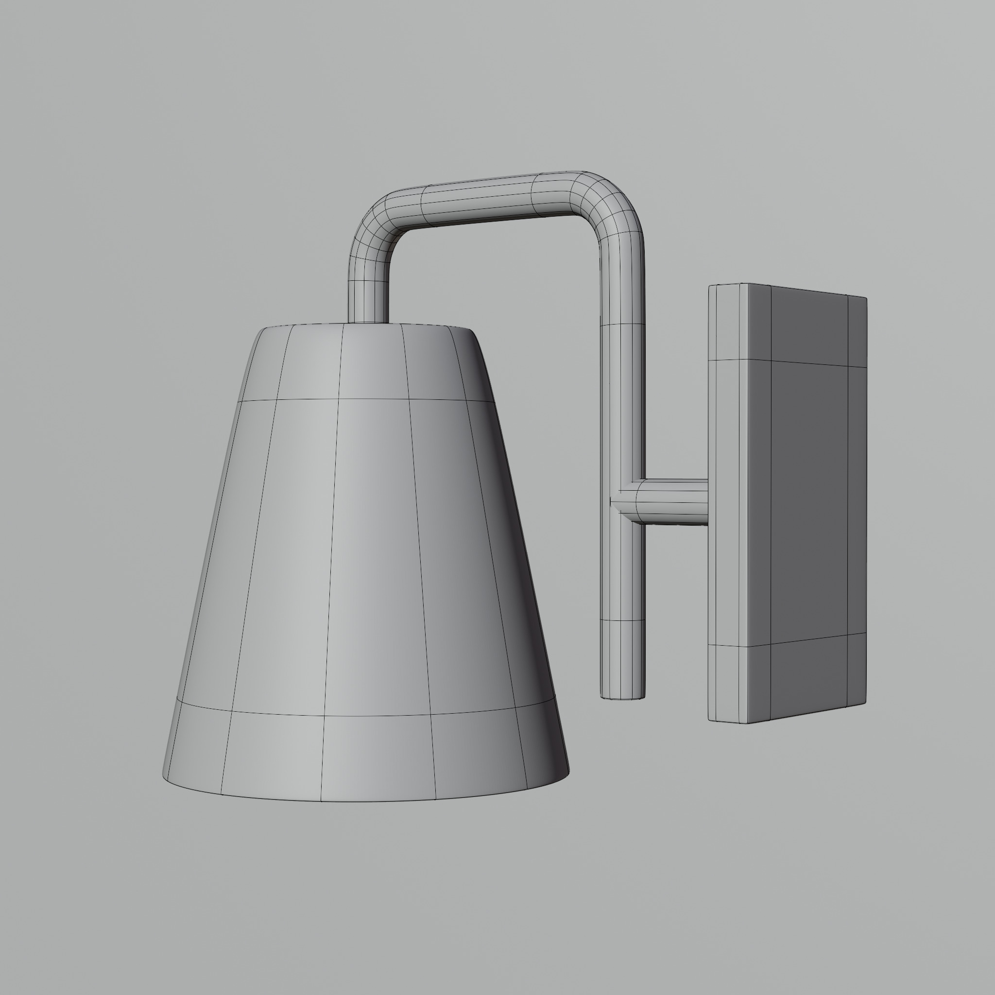 Minimal Wall Lamp AR Low-poly 3D model_6