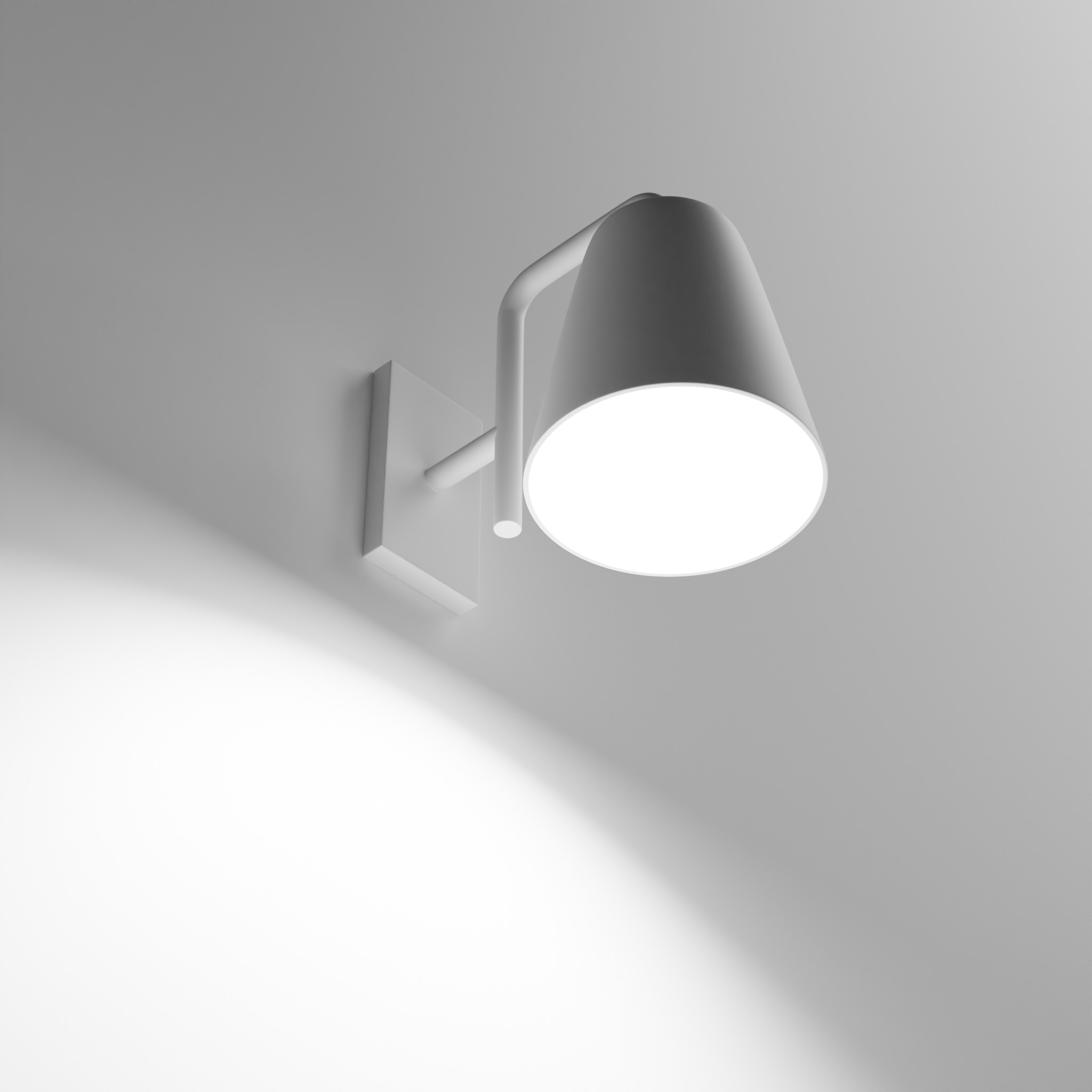 Minimal Wall Lamp AR Low-poly 3D model_3