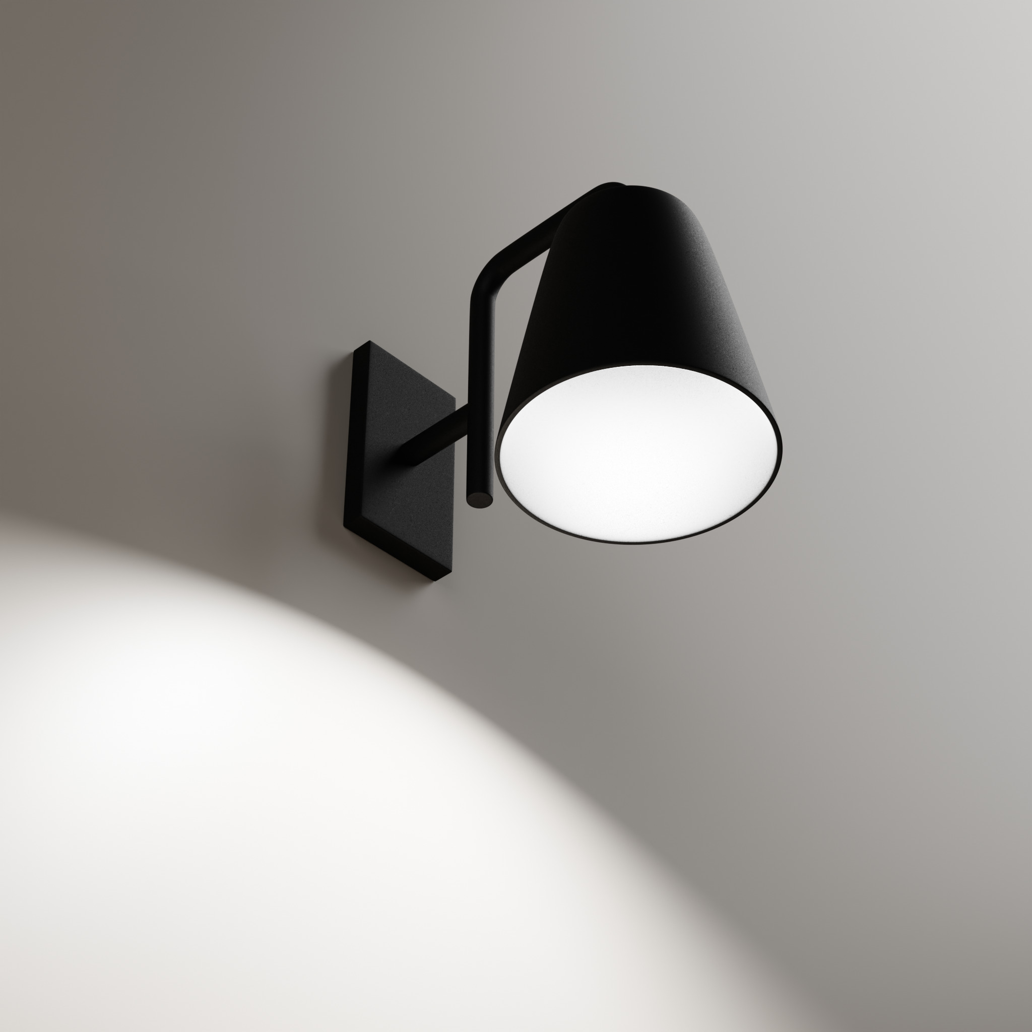 Minimal Wall Lamp AR Low-poly 3D model_2