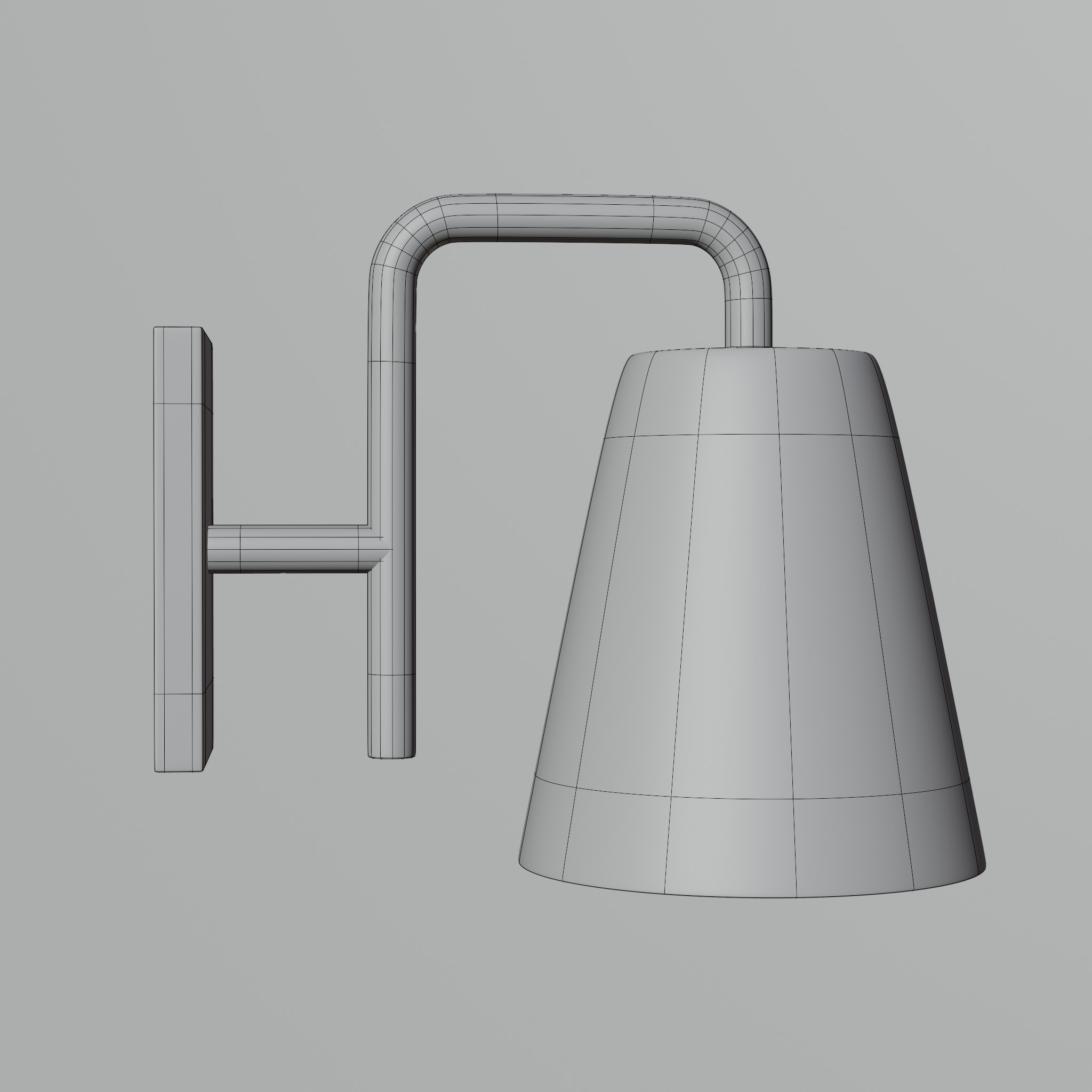 Minimal Wall Lamp AR Low-poly 3D model_4