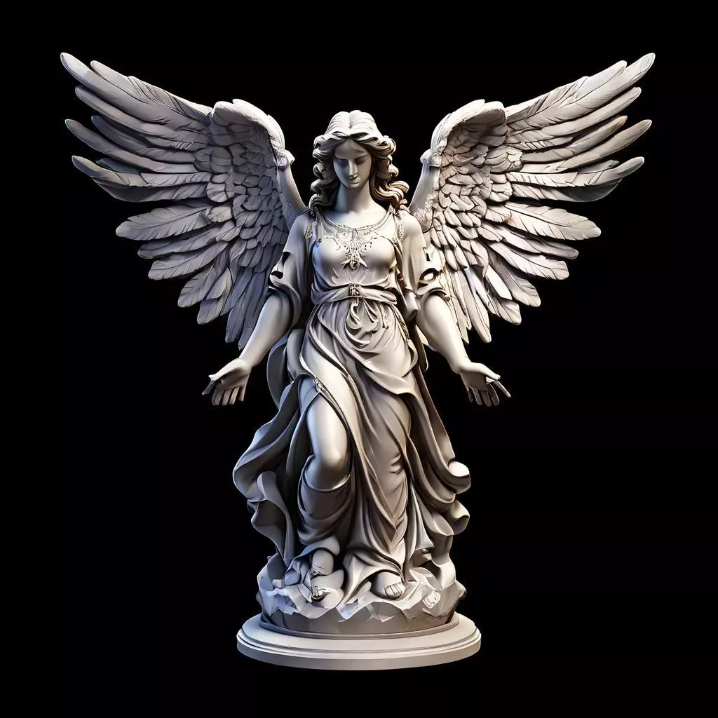 Stylized Angel Statue 3D Model 3D model