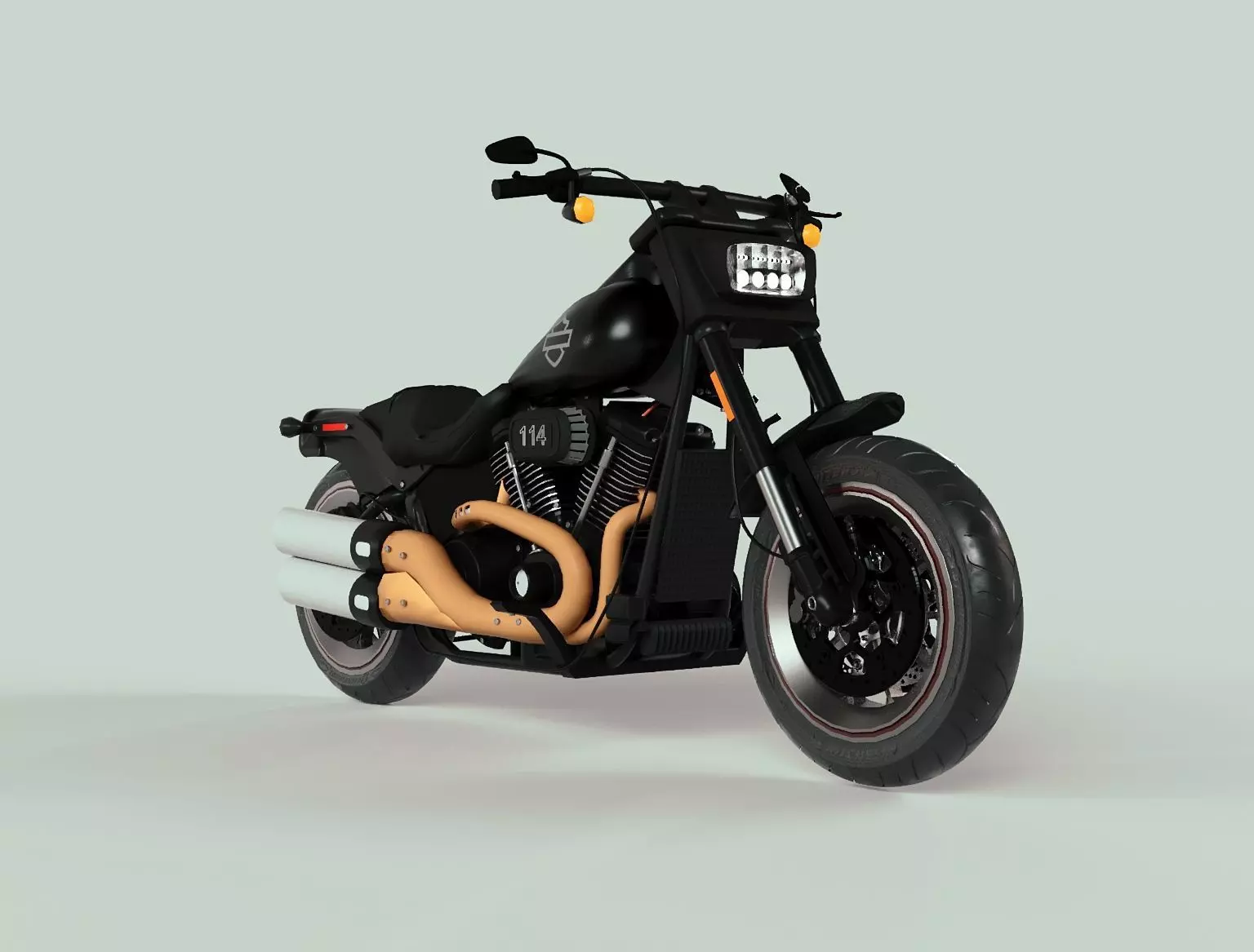 Harley Davidson Fat Bob 3D Model 3D model_0