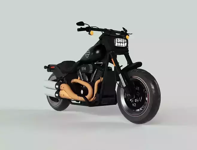 Harley Davidson Fat Bob 3D Model