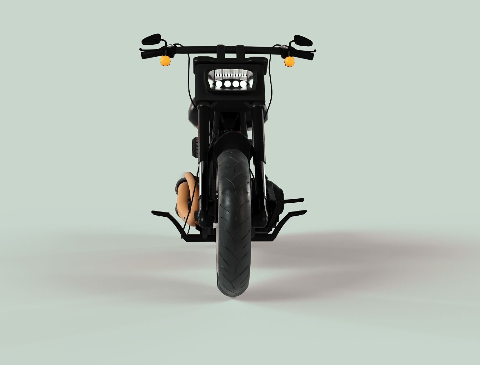 Harley Davidson Fat Bob 3D Model 3D model_3