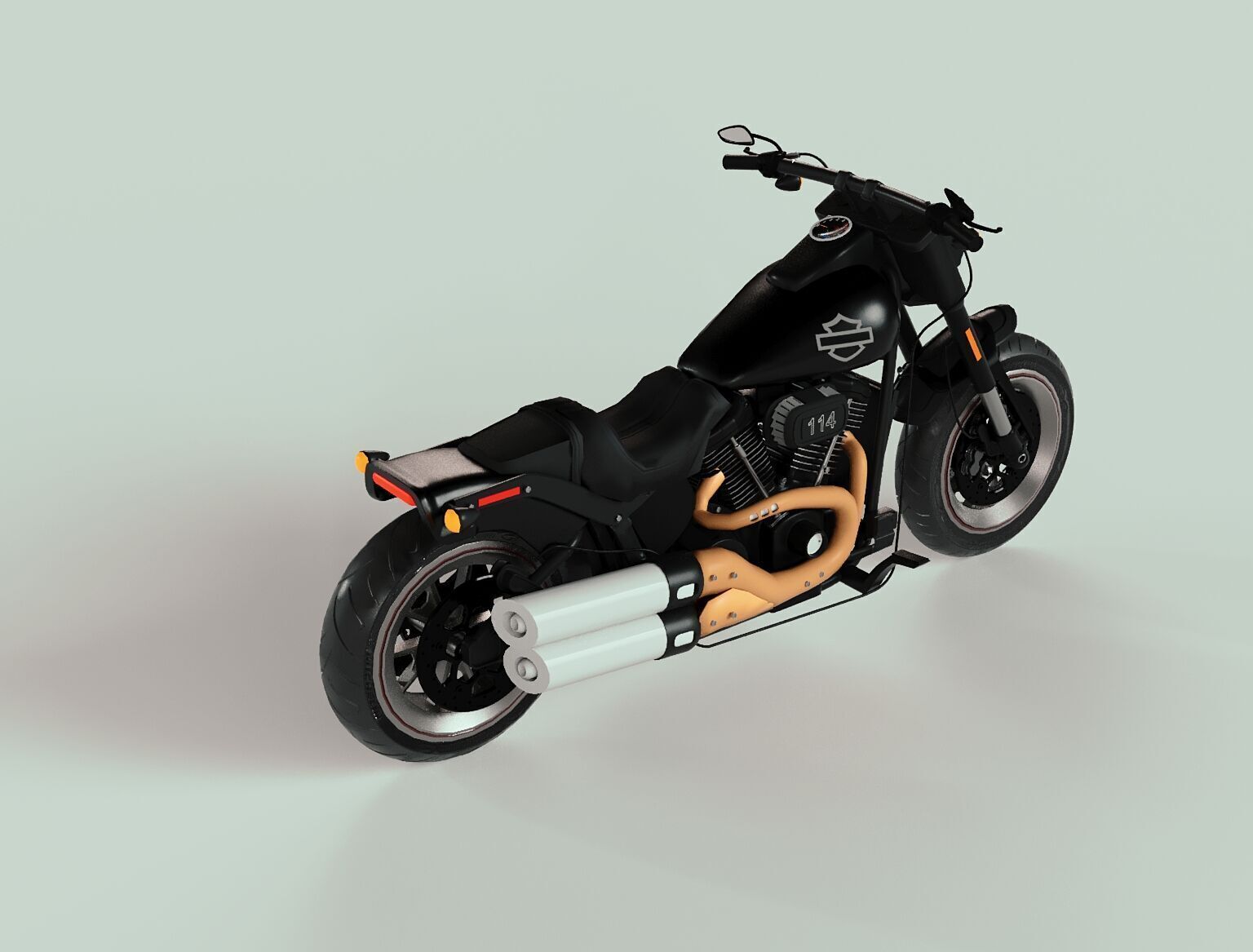 Harley Davidson Fat Bob 3D Model 3D model_5