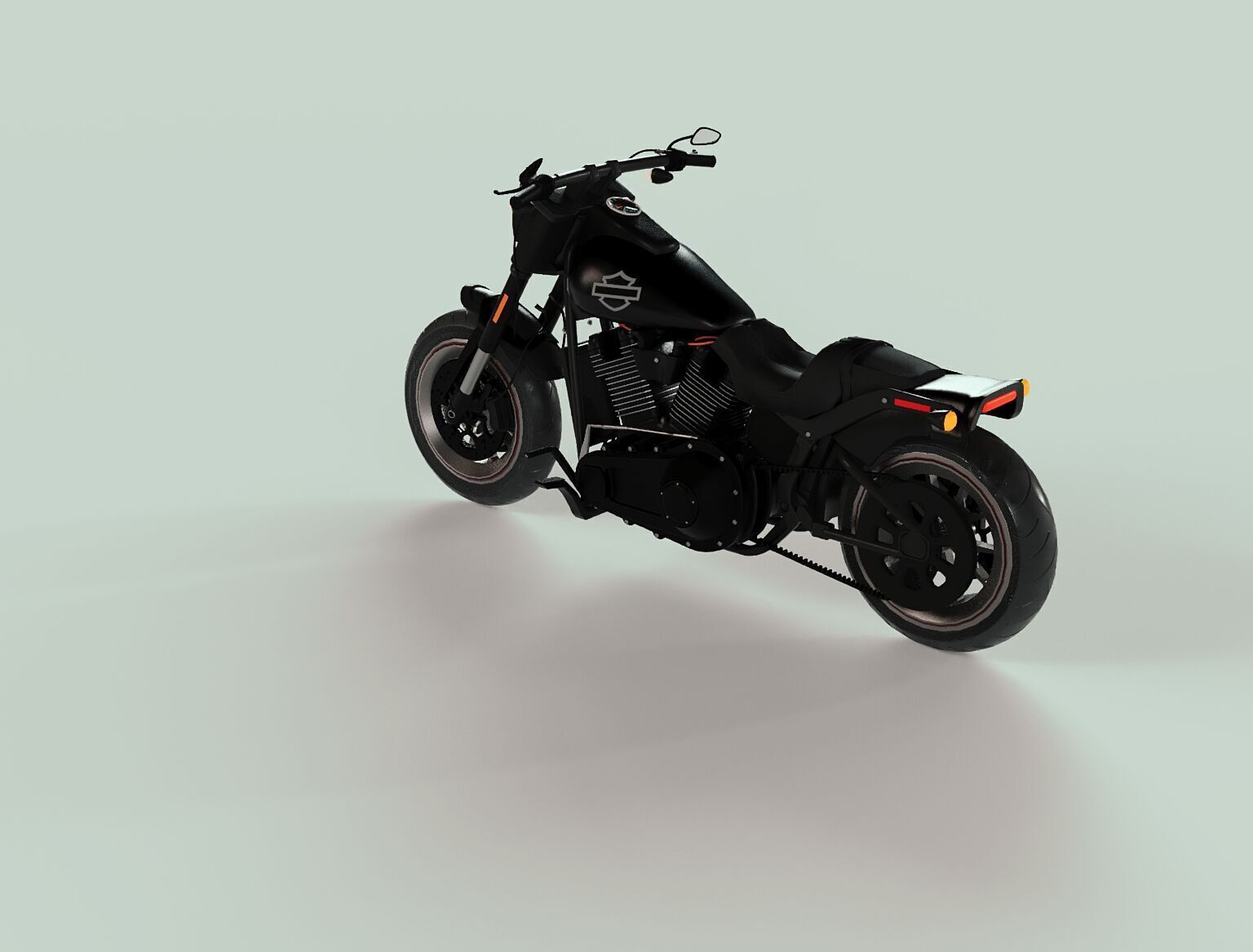 Harley Davidson Fat Bob 3D Model 3D model_4