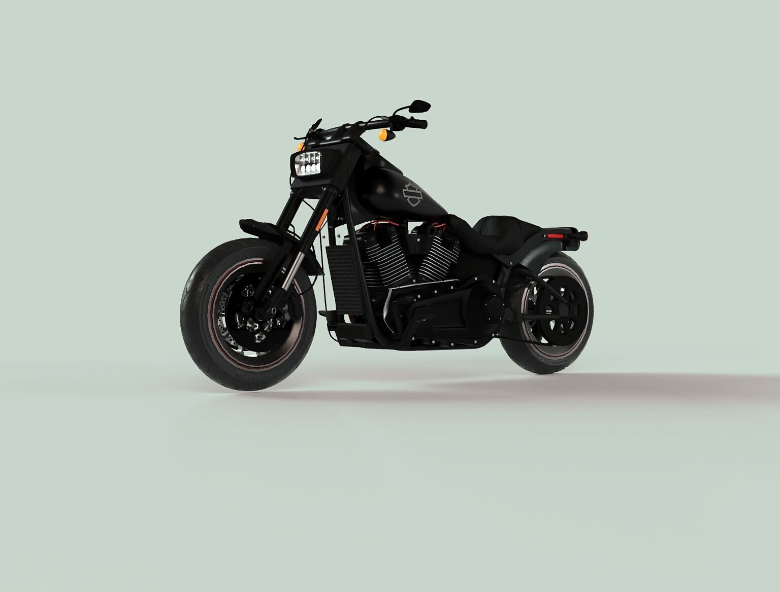 Harley Davidson Fat Bob 3D Model 3D model_2